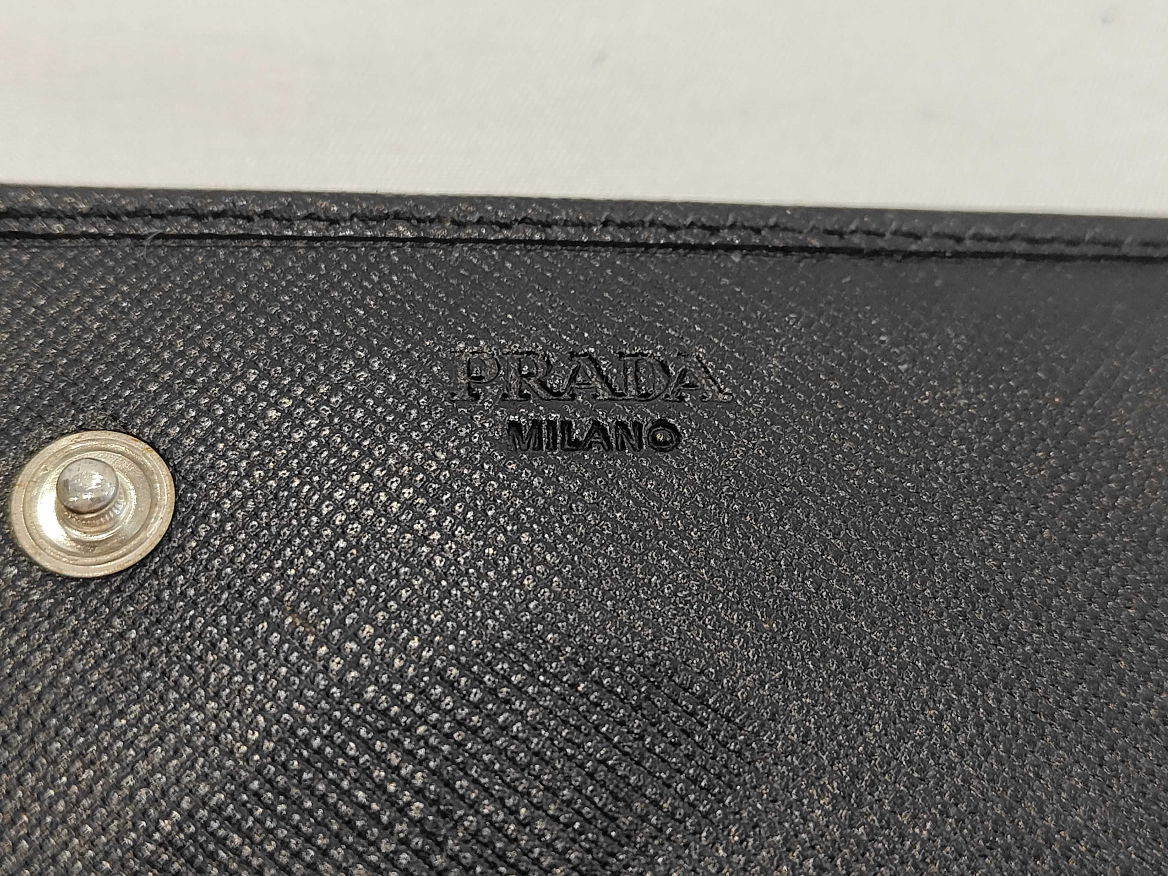 Saffiano Triangle Logo Long Wallet — view 8