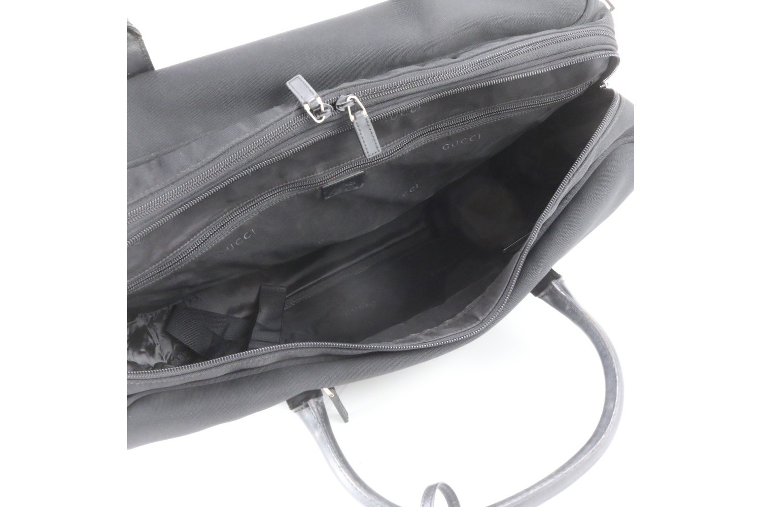 Leather and nylon business bag, briefcase. — view 7