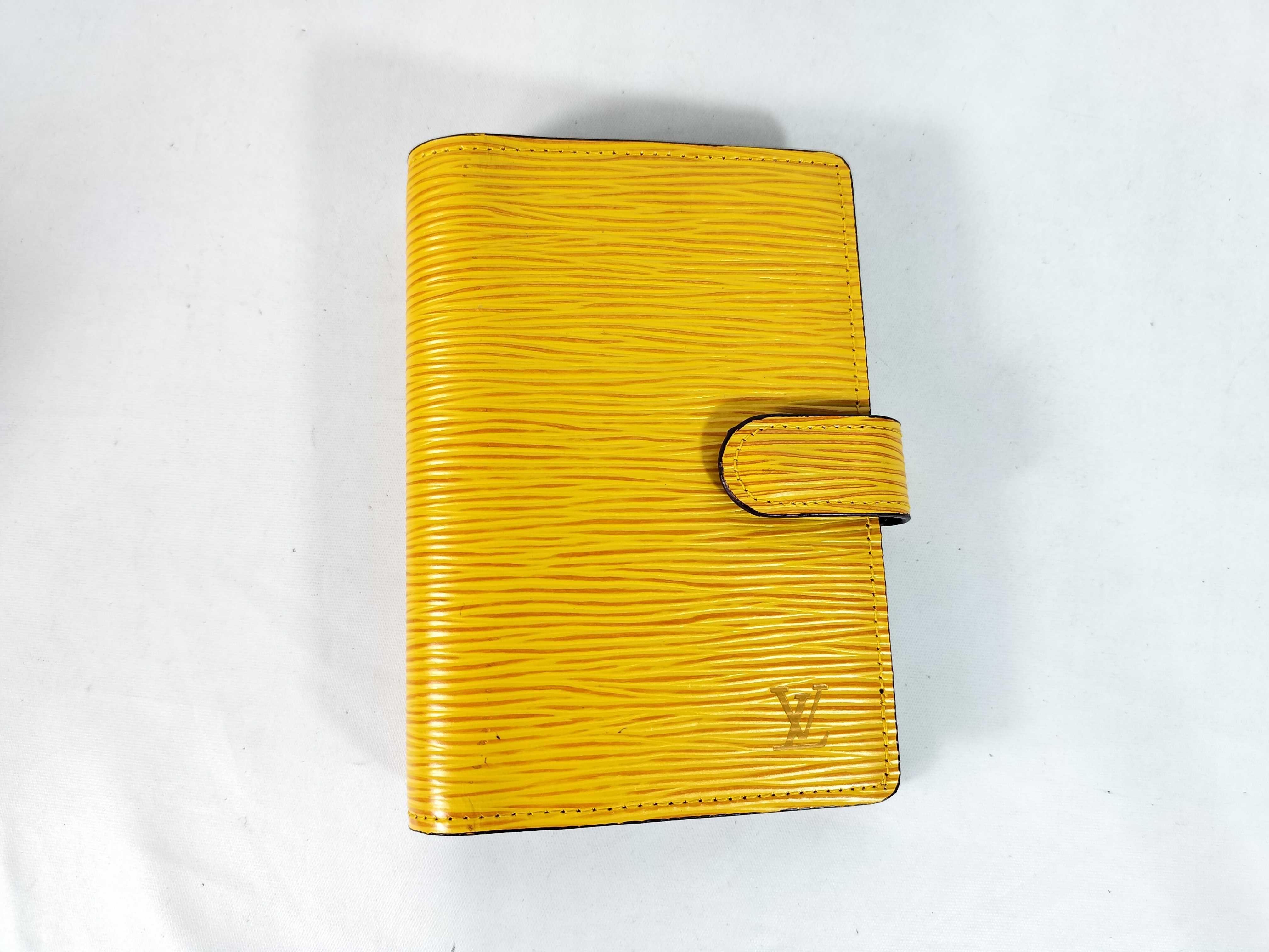 Epi Leather Agenda PM Yellow Notebook Cover Card Case CA0976 R20059 Card Case