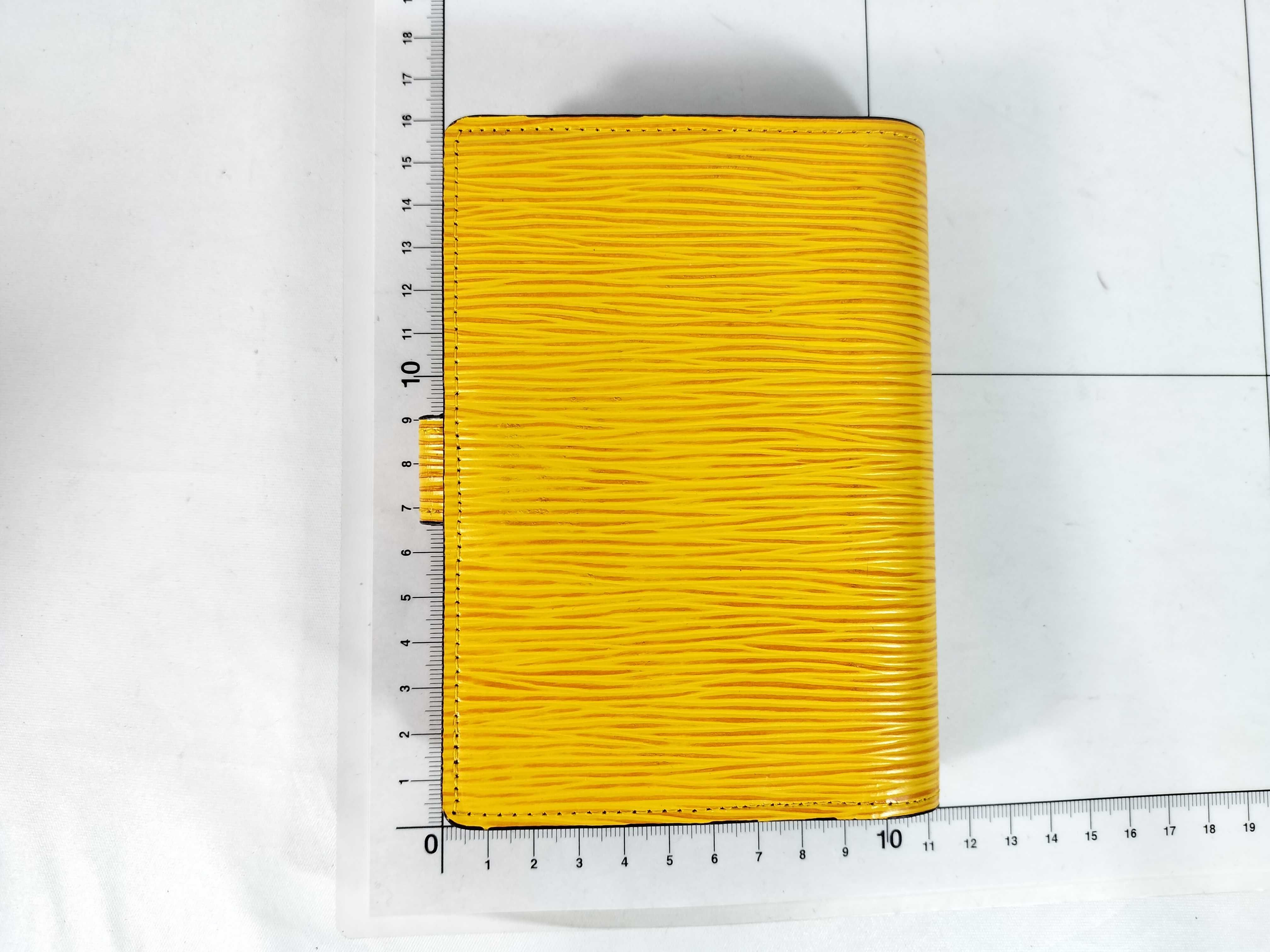 Epi Leather Agenda PM Yellow Notebook Cover Card Case CA0976 R20059 Card Case — view 2
