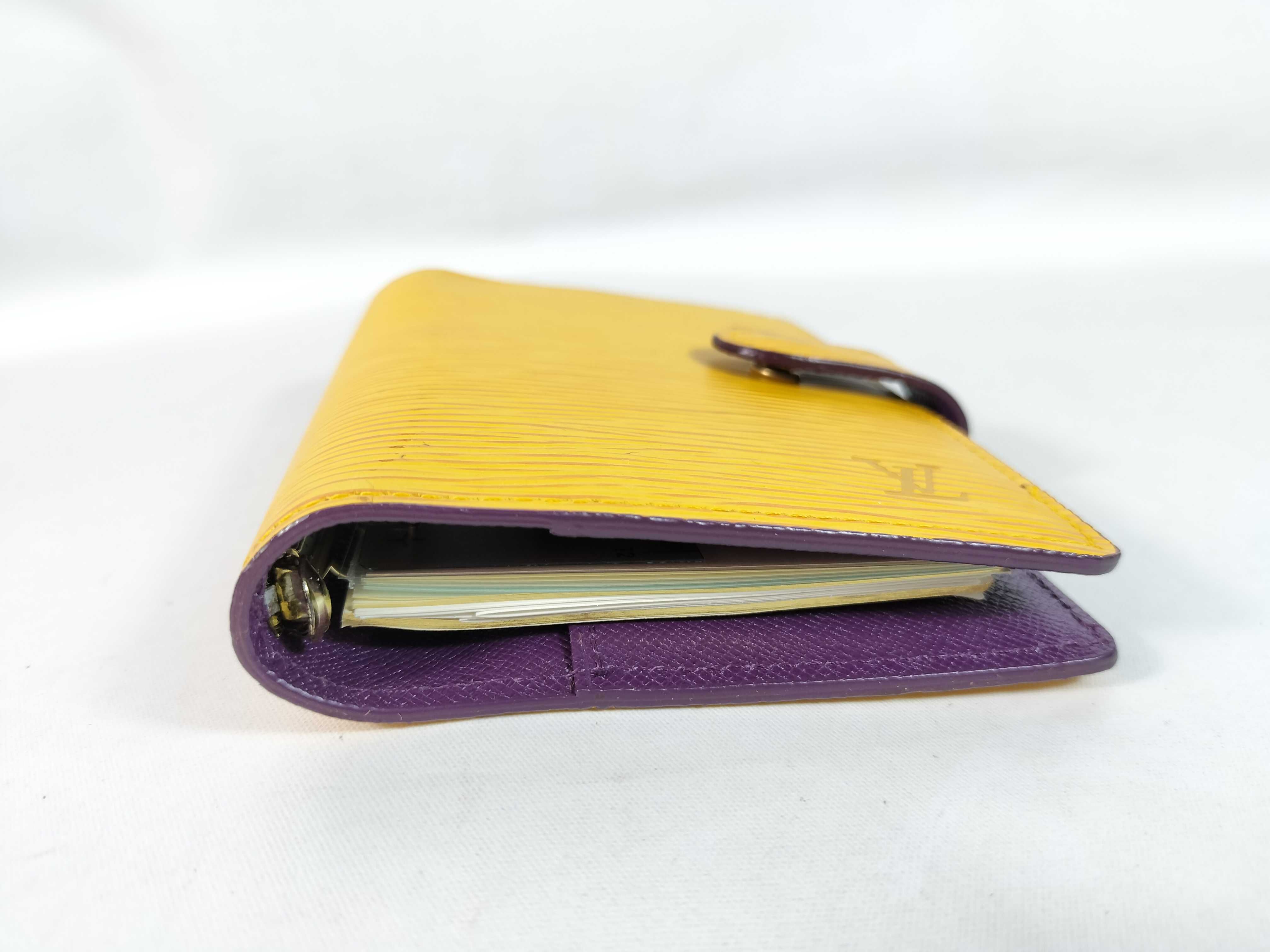 Epi Leather Agenda PM Yellow Notebook Cover Card Case CA0976 R20059 Card Case — view 3