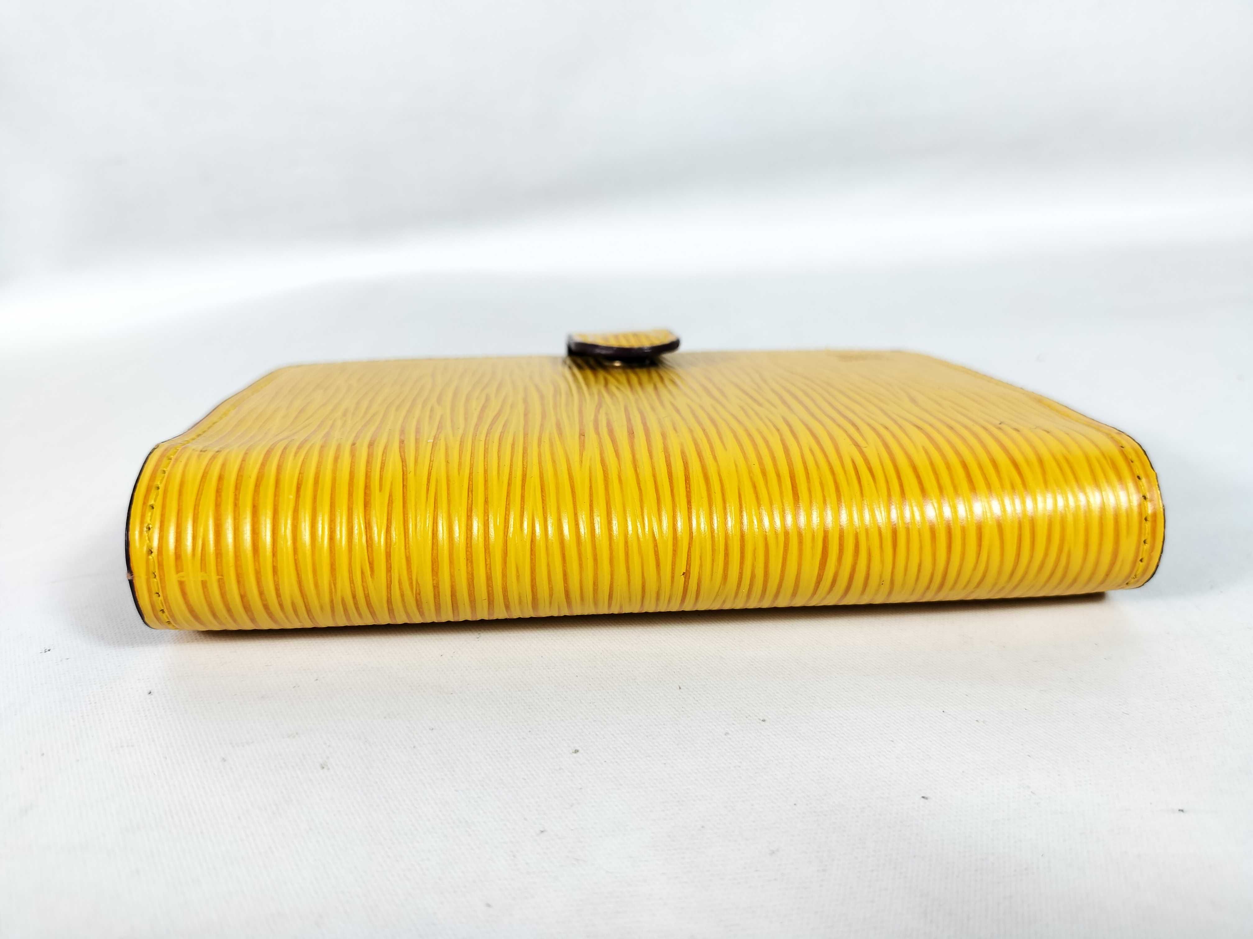 Epi Leather Agenda PM Yellow Notebook Cover Card Case CA0976 R20059 Card Case — view 4