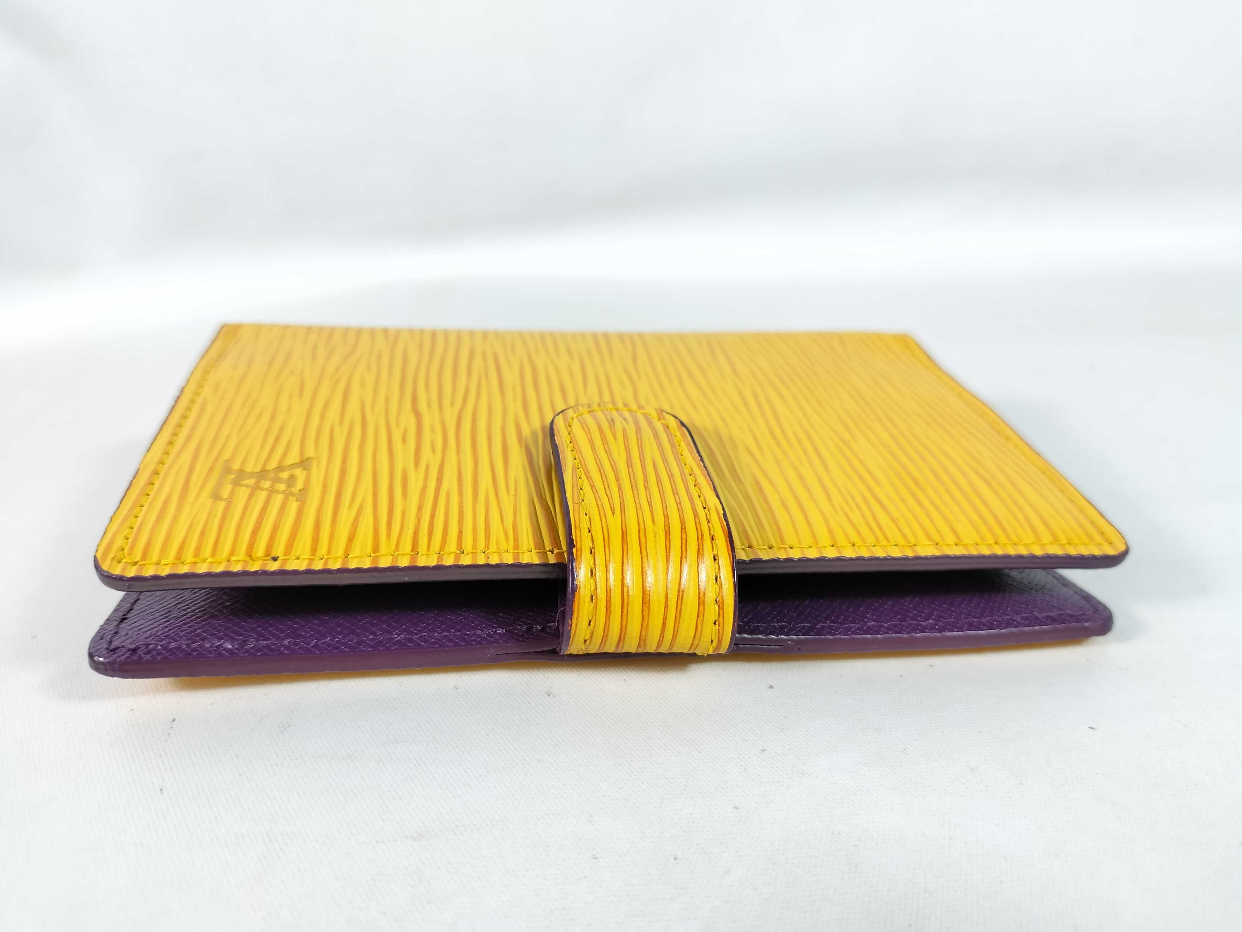 Epi Leather Agenda PM Yellow Notebook Cover Card Case CA0976 R20059 Card Case — view 5