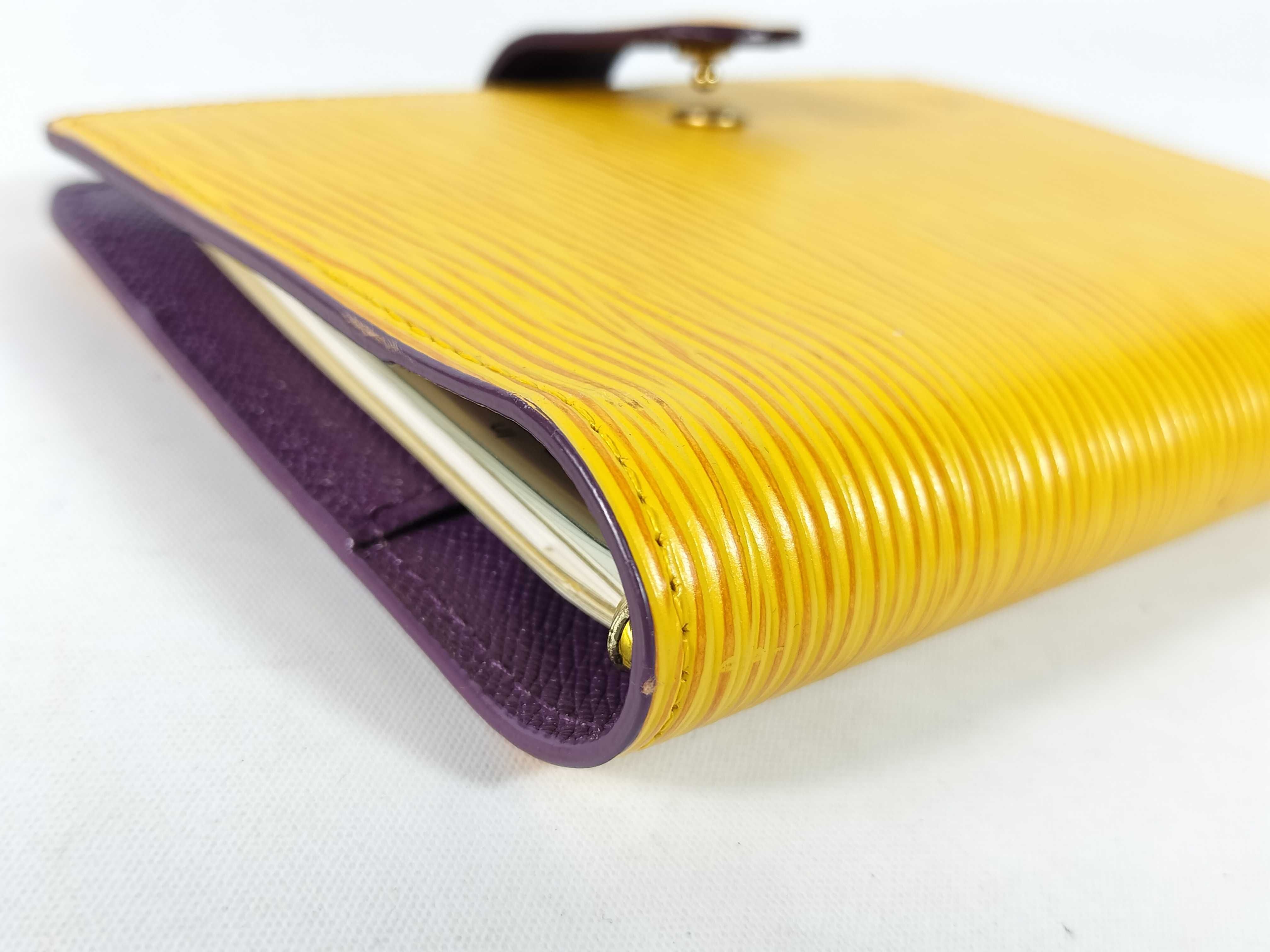 Epi Leather Agenda PM Yellow Notebook Cover Card Case CA0976 R20059 Card Case — view 6