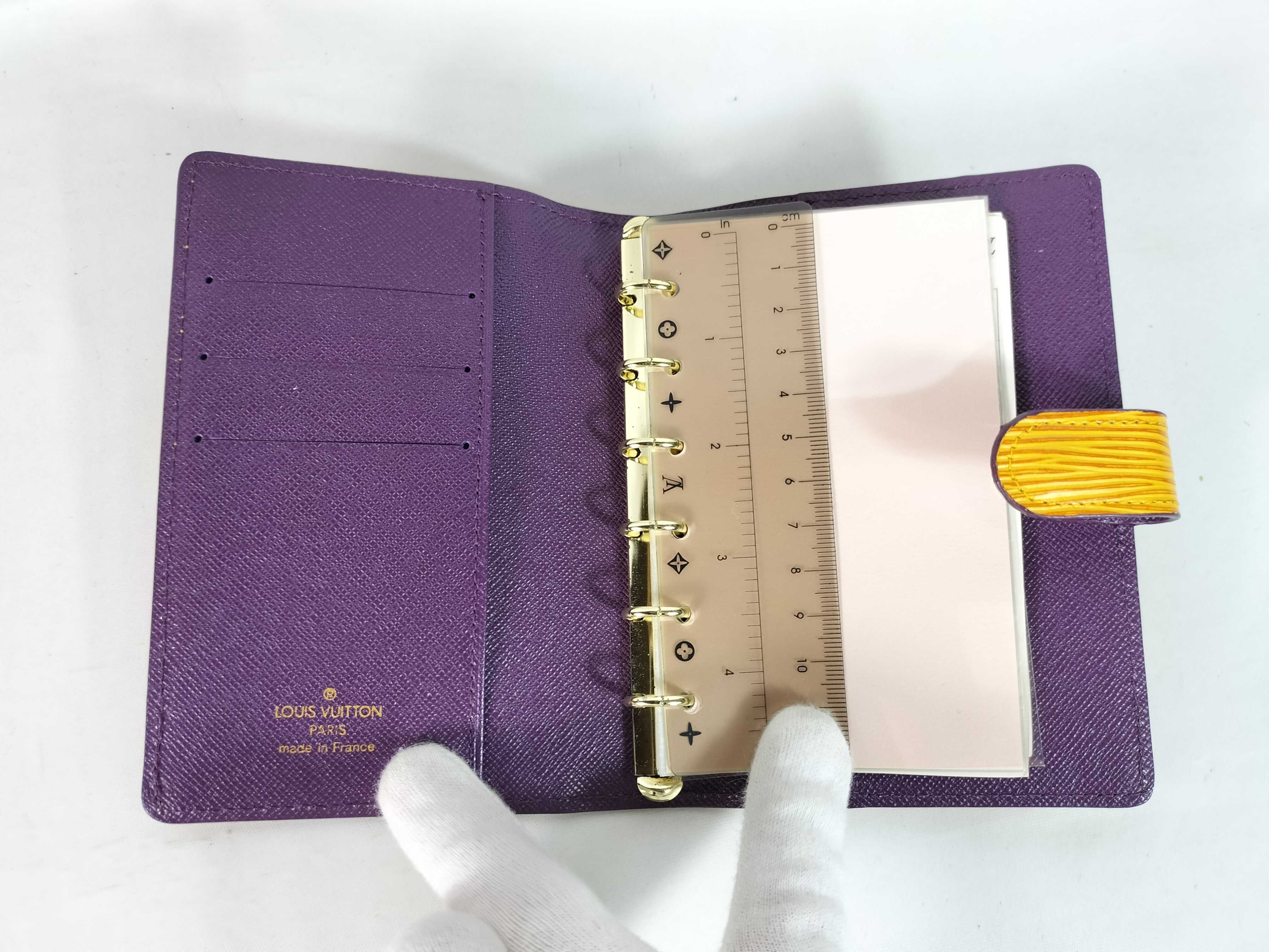Epi Leather Agenda PM Yellow Notebook Cover Card Case CA0976 R20059 Card Case — view 7