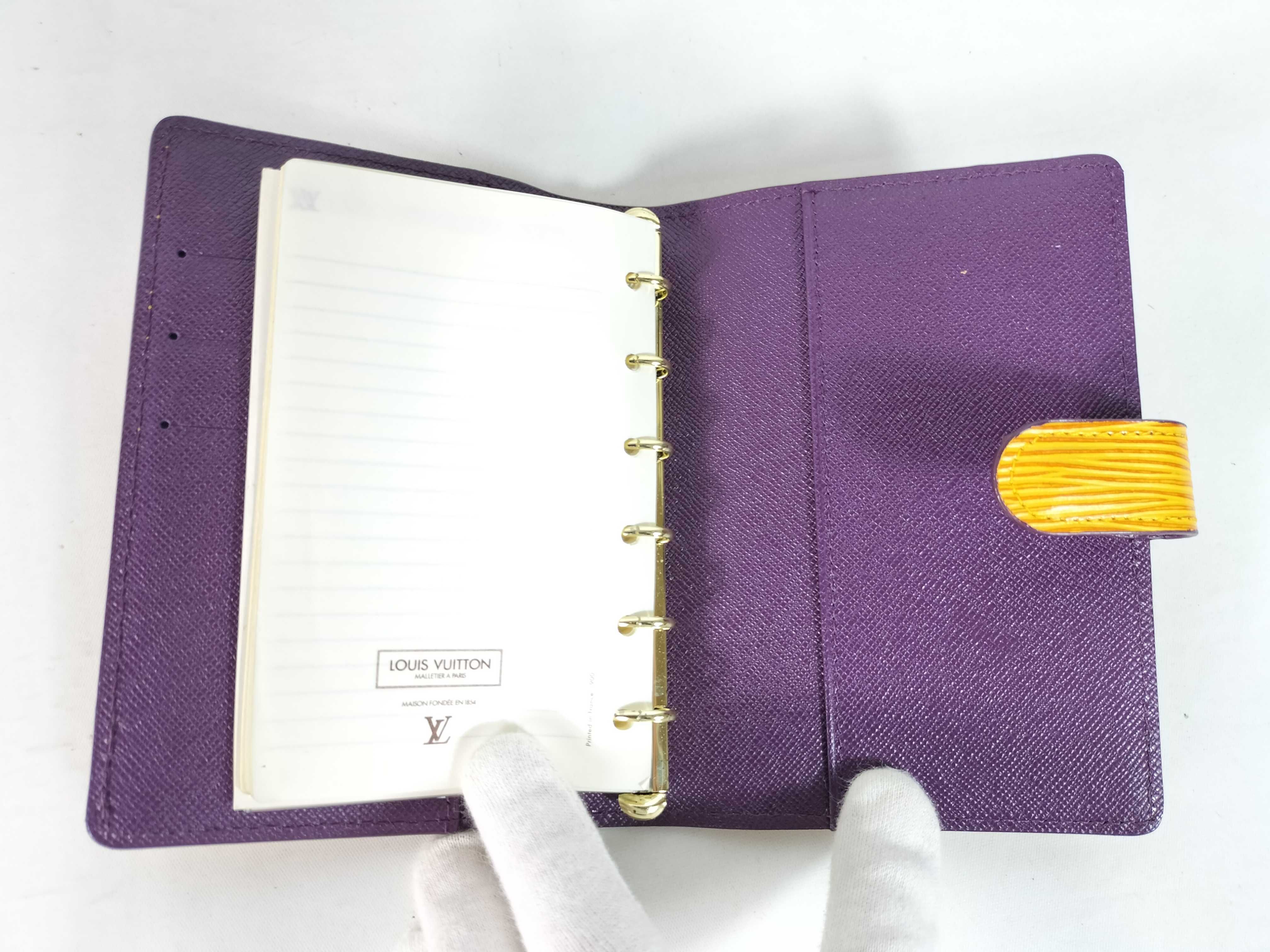 Epi Leather Agenda PM Yellow Notebook Cover Card Case CA0976 R20059 Card Case — view 8