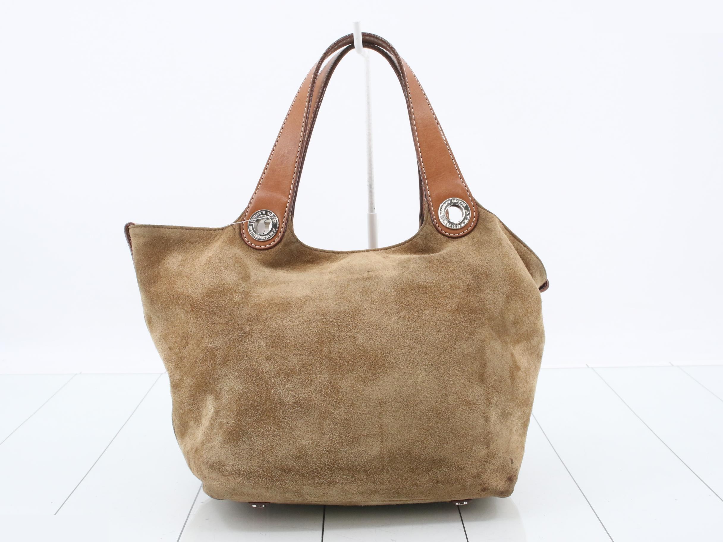Suede handbag with pouch — view 2