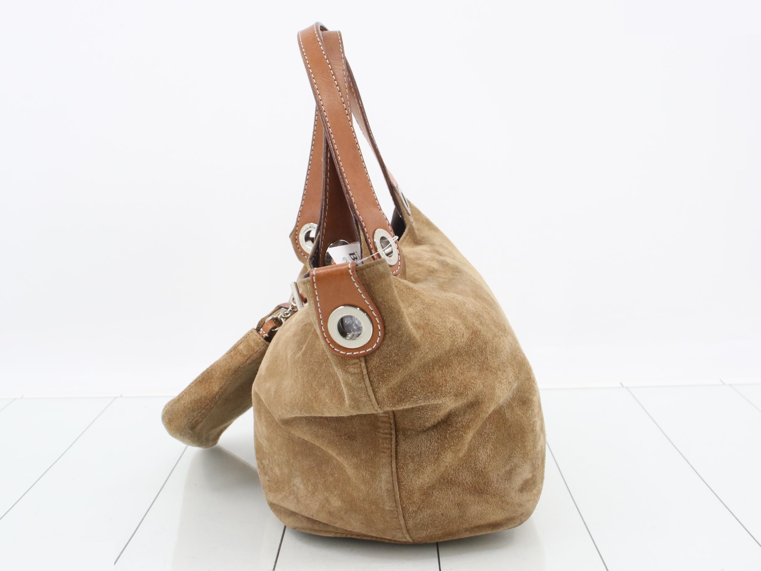 Suede handbag with pouch — view 3