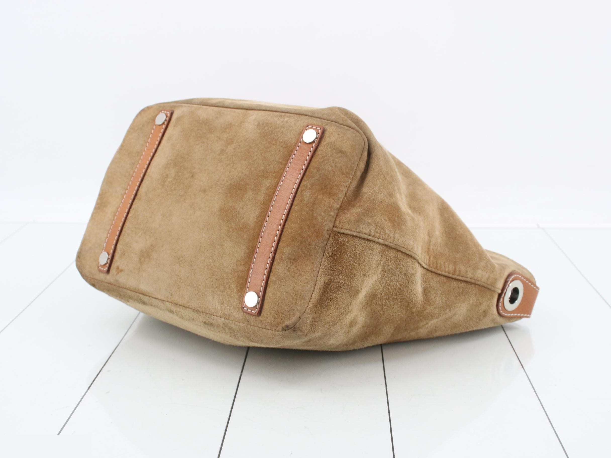 Suede handbag with pouch — view 6