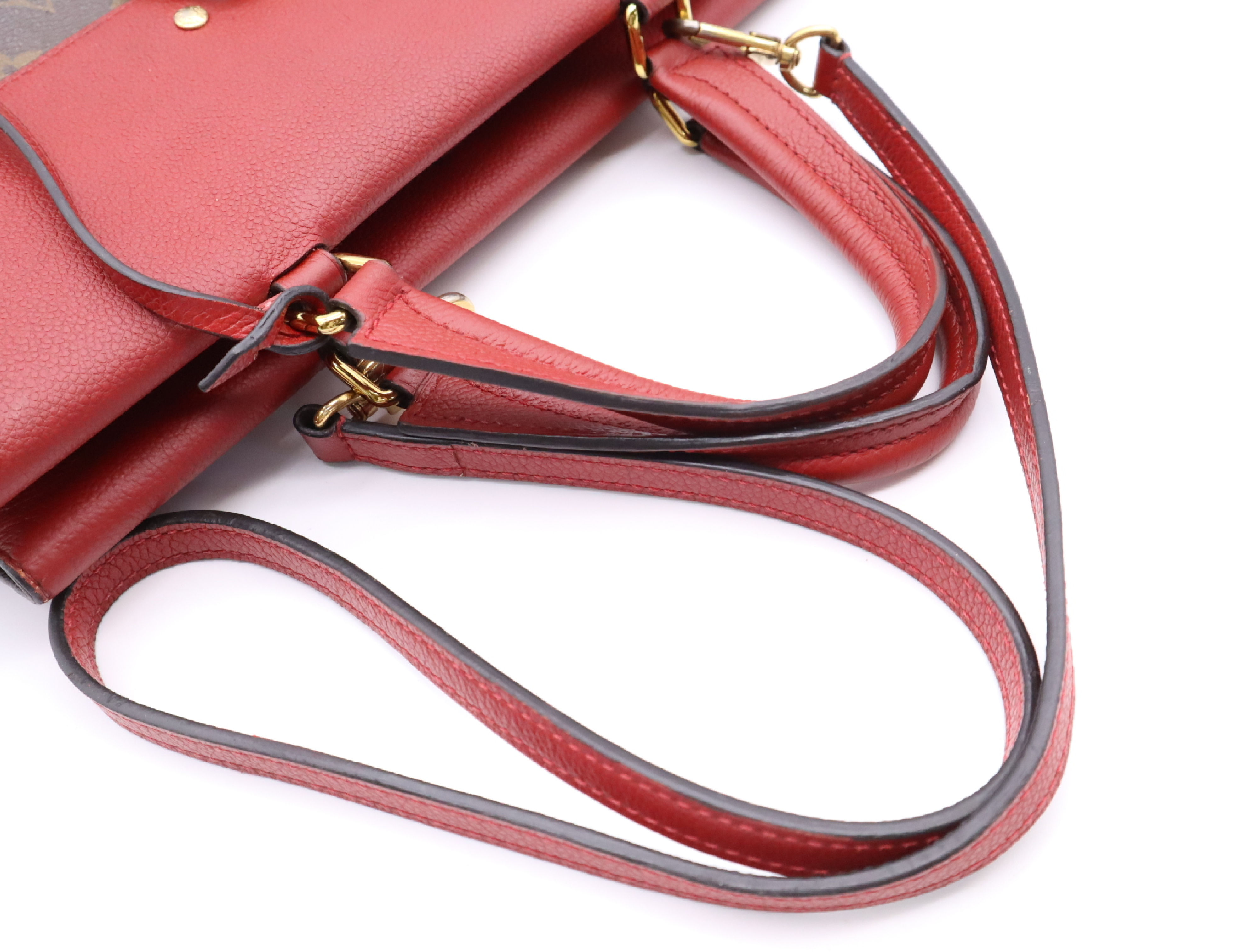 M41738 Monogram Venus Cerise Handbag with Shoulder Strap, Padlock, 2 Keys, and Clochette — view 12