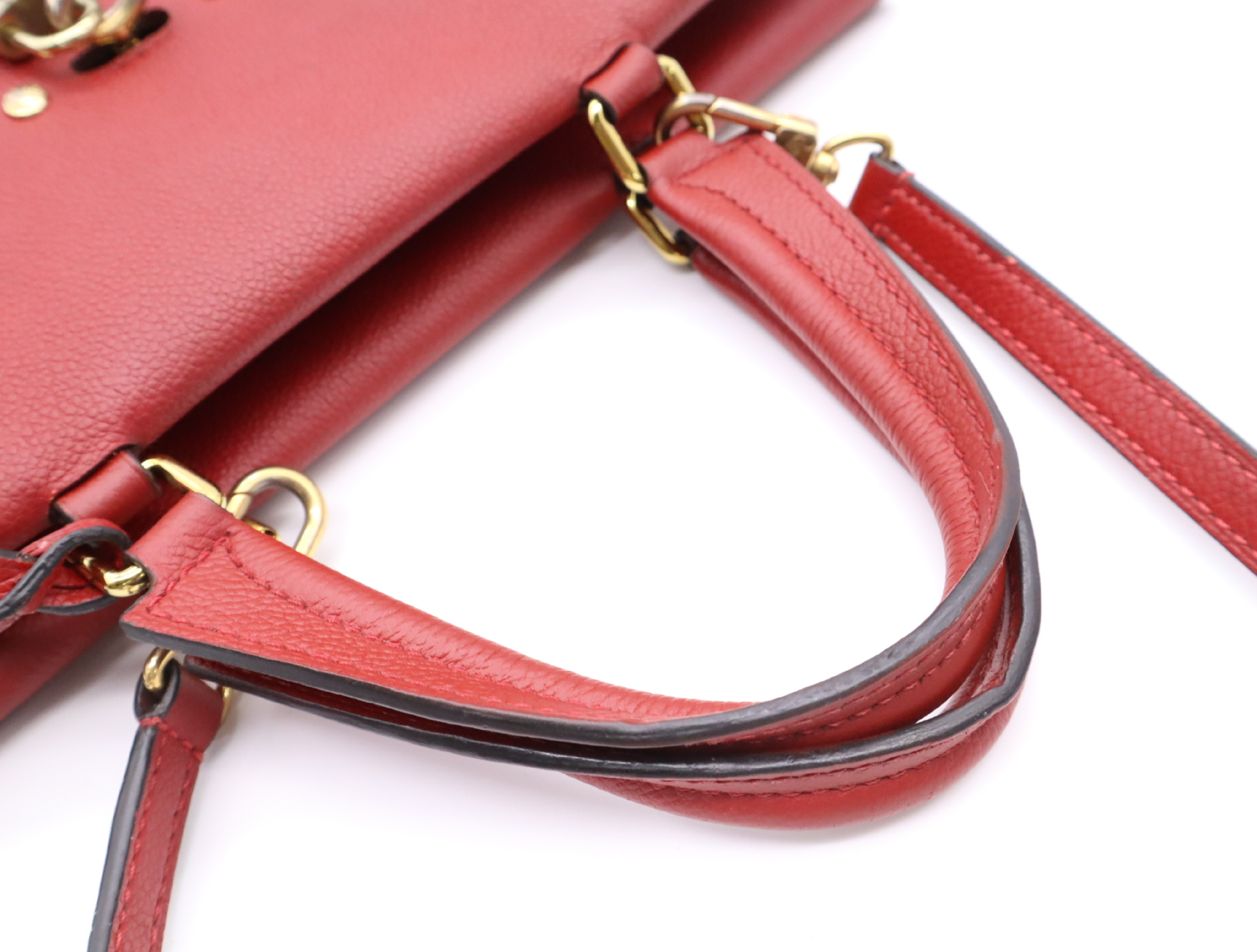 M41738 Monogram Venus Cerise Handbag with Shoulder Strap, Padlock, 2 Keys, and Clochette — view 13