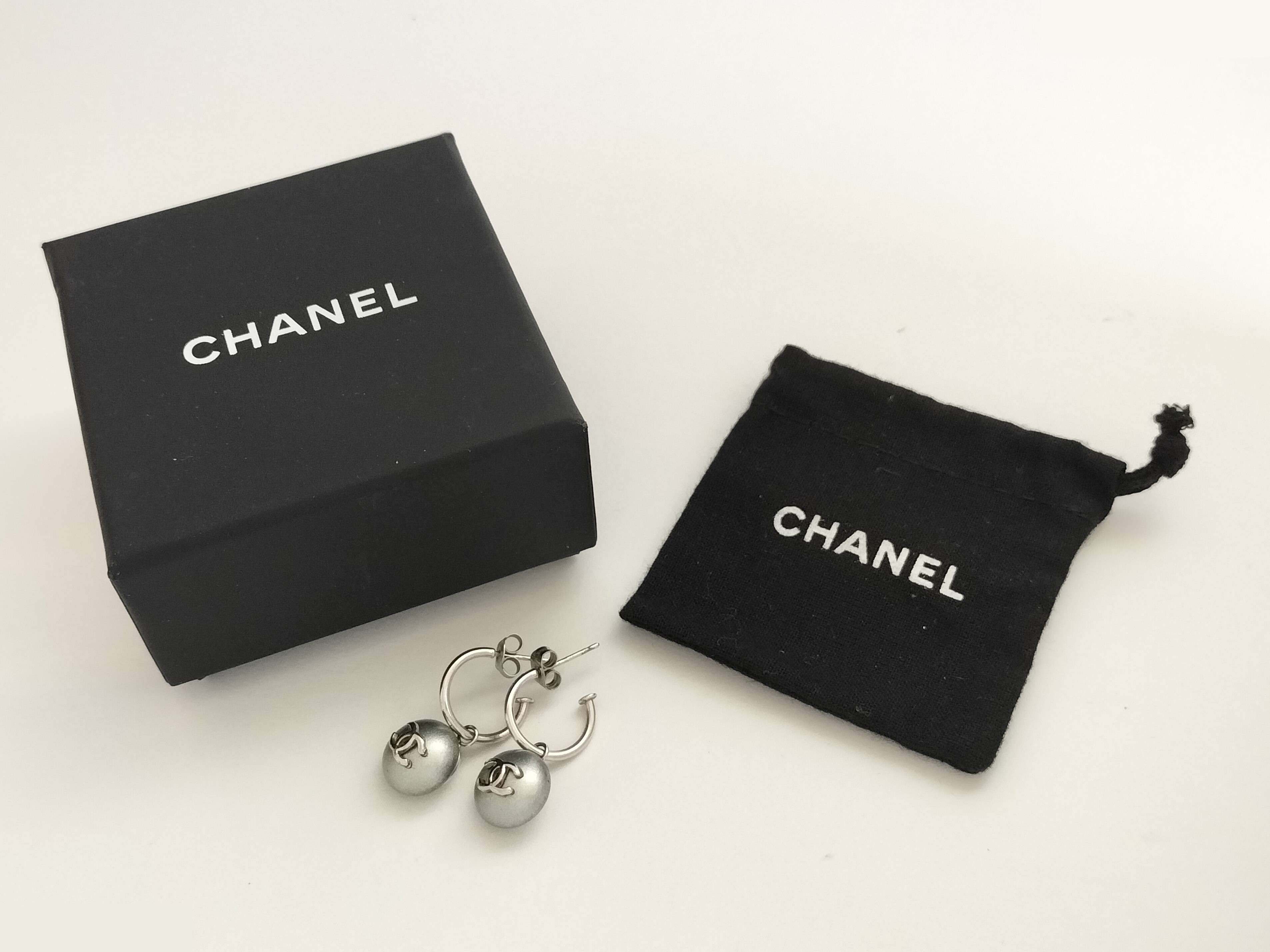 Coco F Pearl Hoop Earrings — view 2