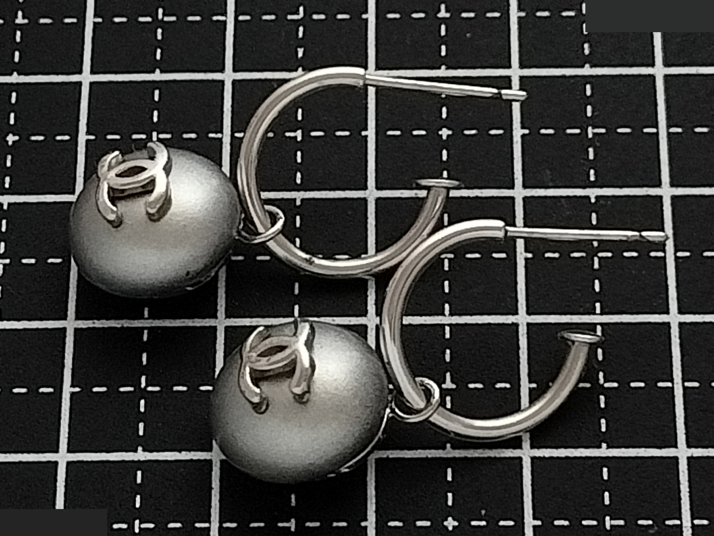 Coco F Pearl Hoop Earrings — view 6