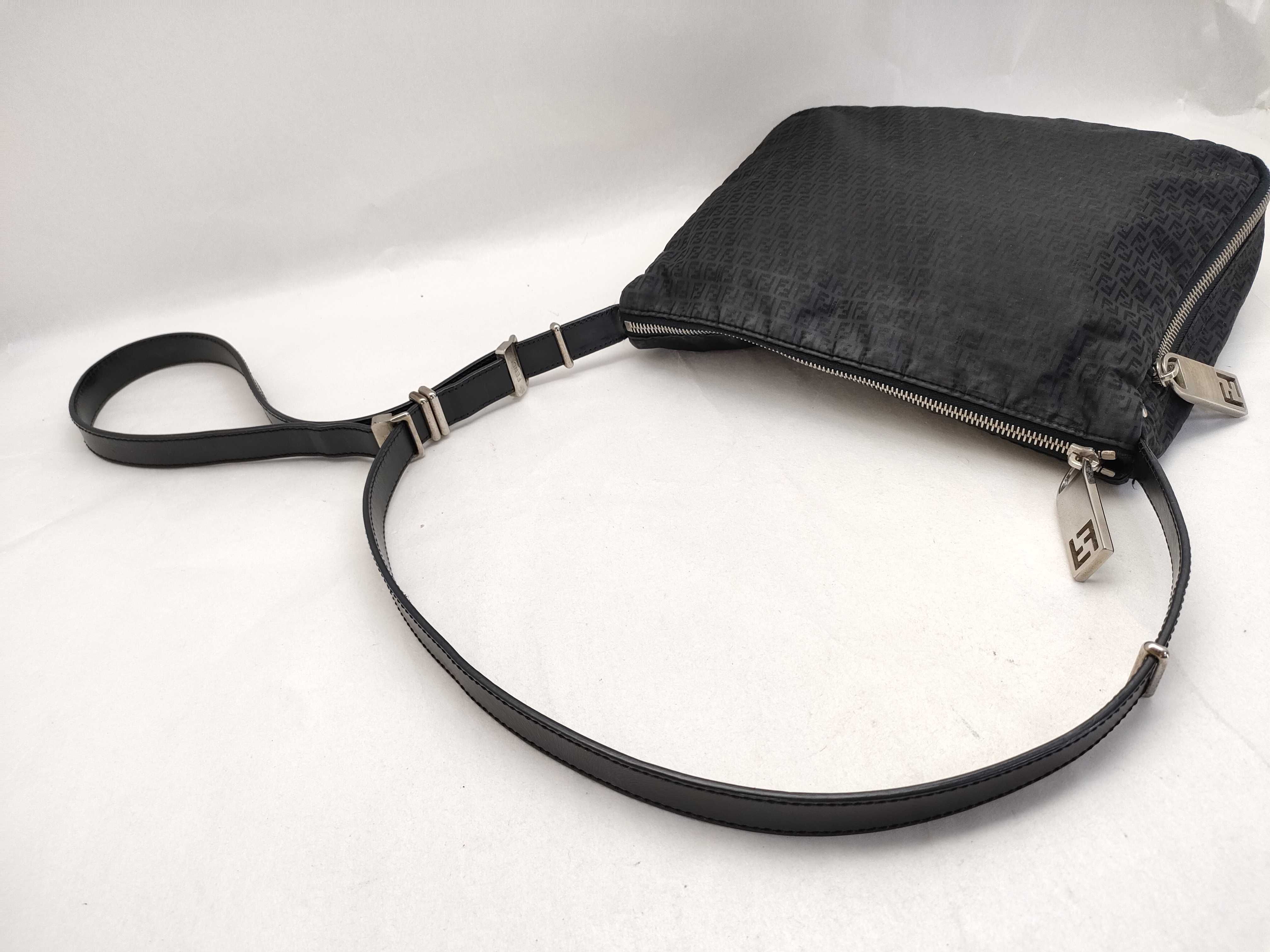 Zucchino Shoulder Bag, Nylon, Black Shoulder Bag — view 3