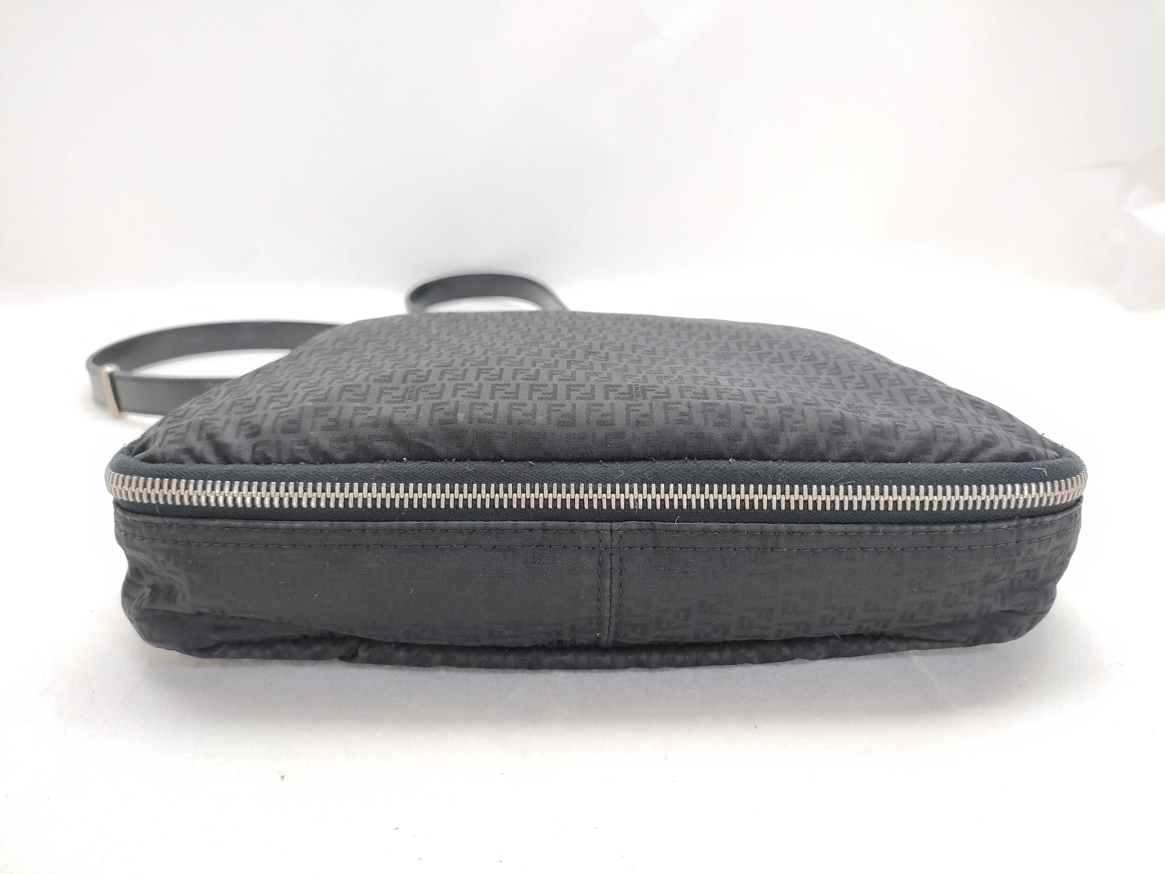 Zucchino Shoulder Bag, Nylon, Black Shoulder Bag — view 9