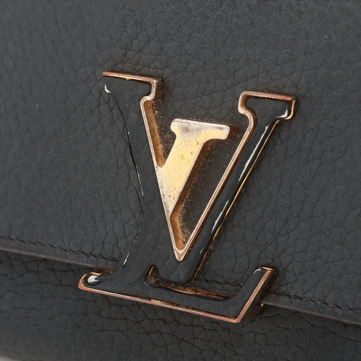 Taurillon Portefeuille Capucines M61248 MI4116 Noir Long Wallet — view 11