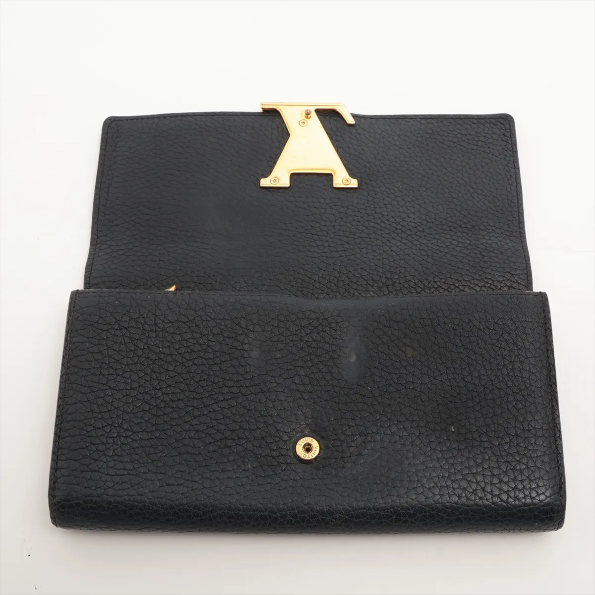 Taurillon Portefeuille Capucines M61248 MI4116 Noir Long Wallet — view 3