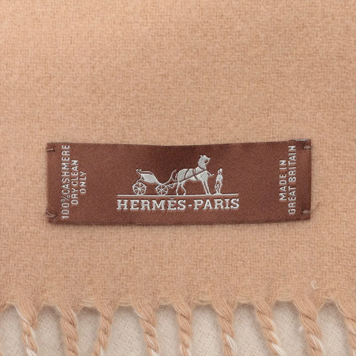 cashmere scarf, beige, — view 3