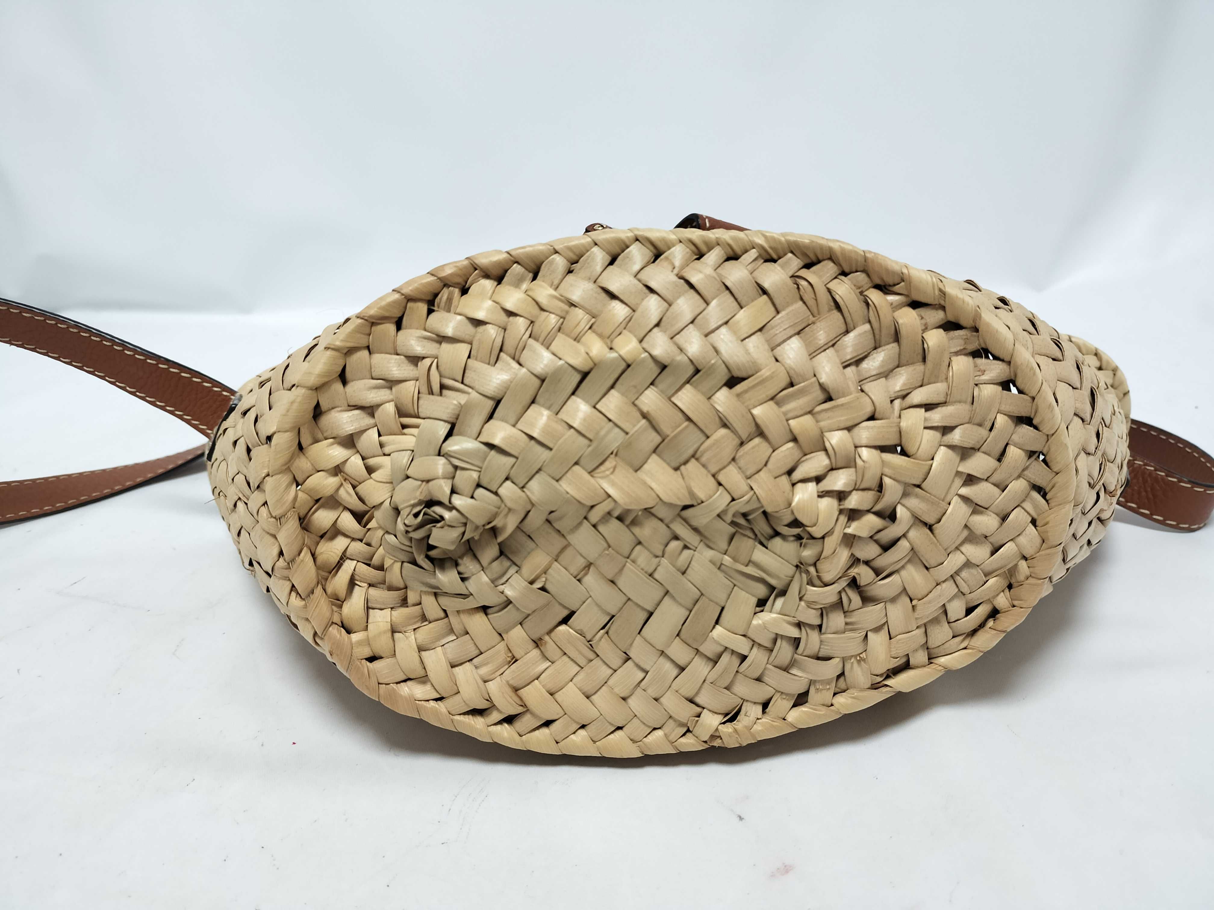 Marcie Straw Shoulder Bag (Brown) — view 6