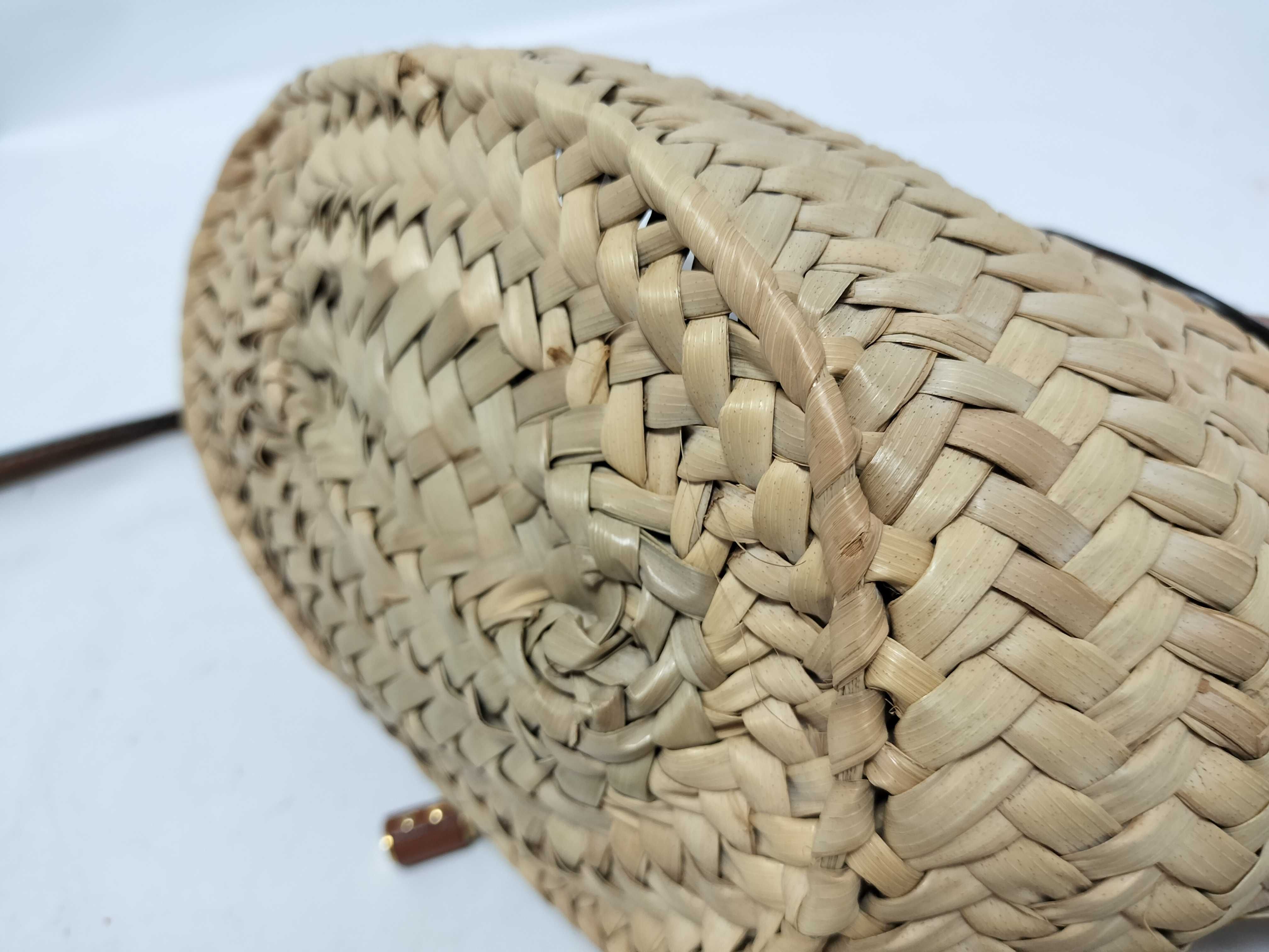Marcie Straw Shoulder Bag (Brown) — view 7