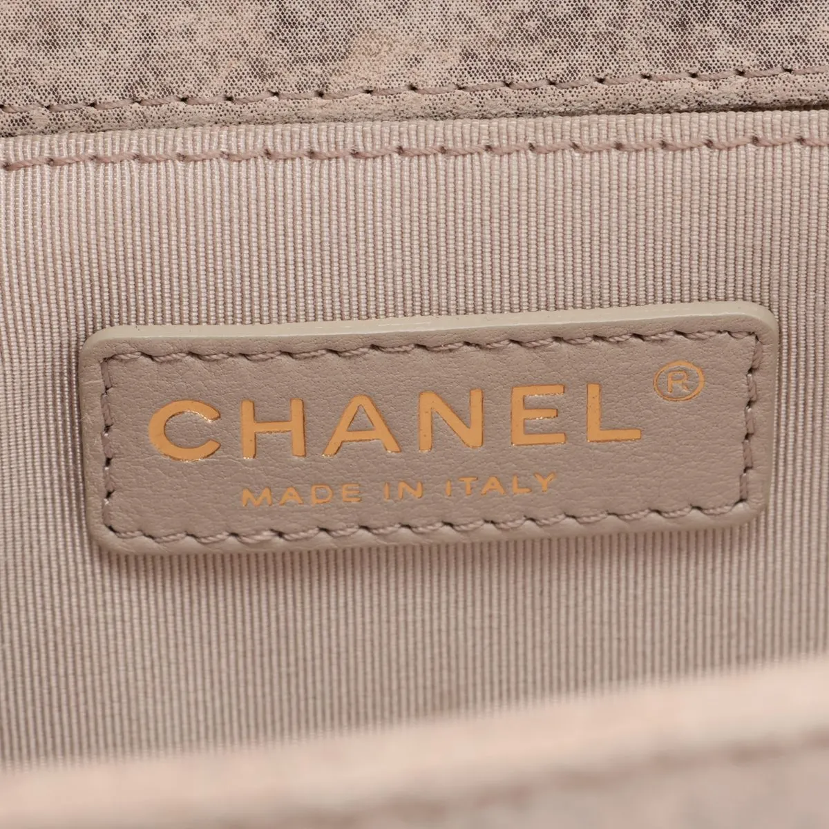 Boy Chanel 25 Coated Canvas Chain Shoulder Bag, Gray with Gold Hardware, 18188276, Serial Number 18-series, A67086 — view 9