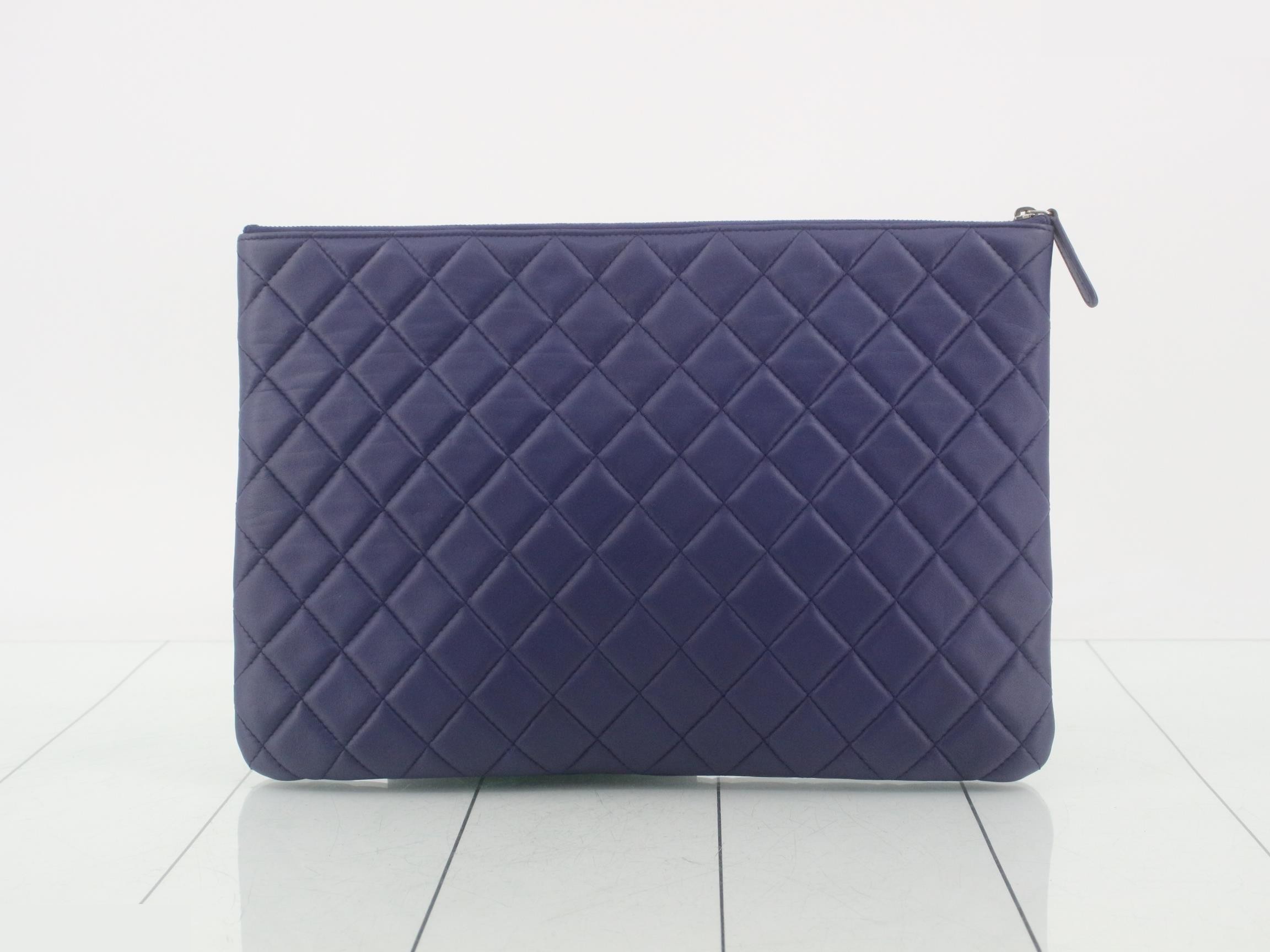Matelassé Lambskin Coco Mark Clutch Bag — view 2