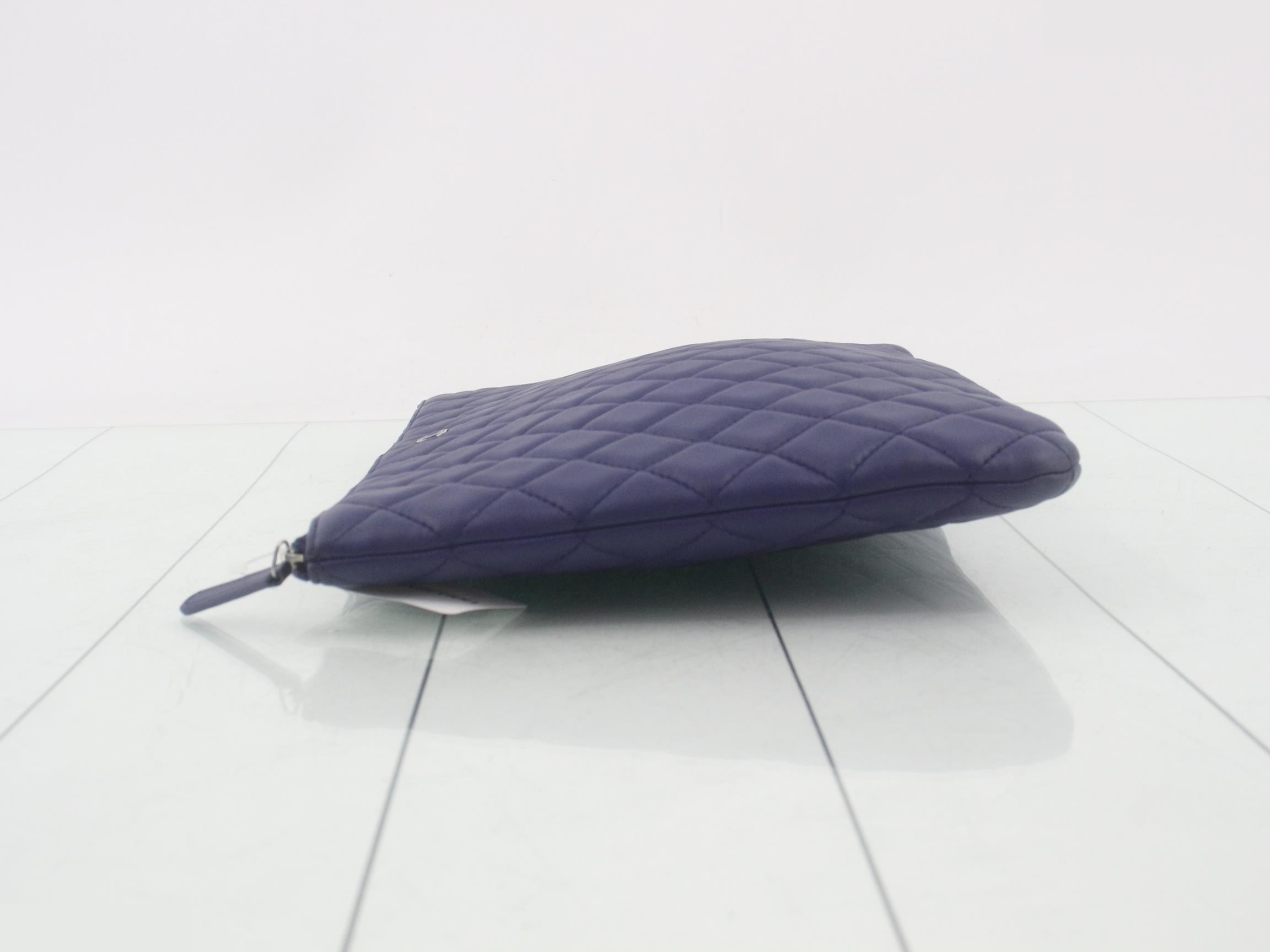 Matelassé Lambskin Coco Mark Clutch Bag — view 4