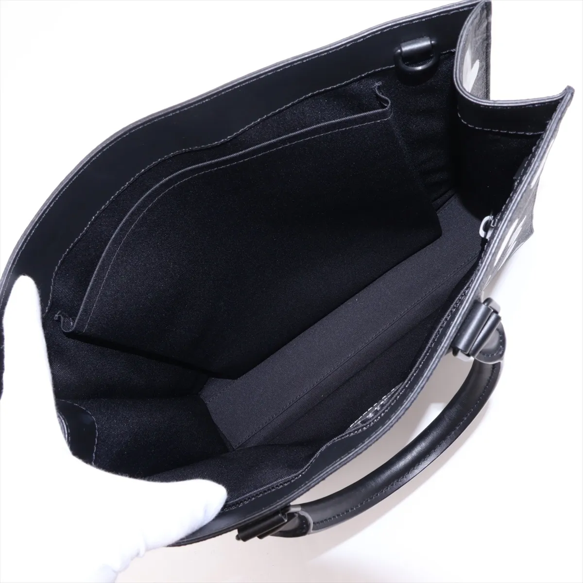 x Yayoi Kusama Monogram Eclipse Sac Plat M46404 Black — view 8