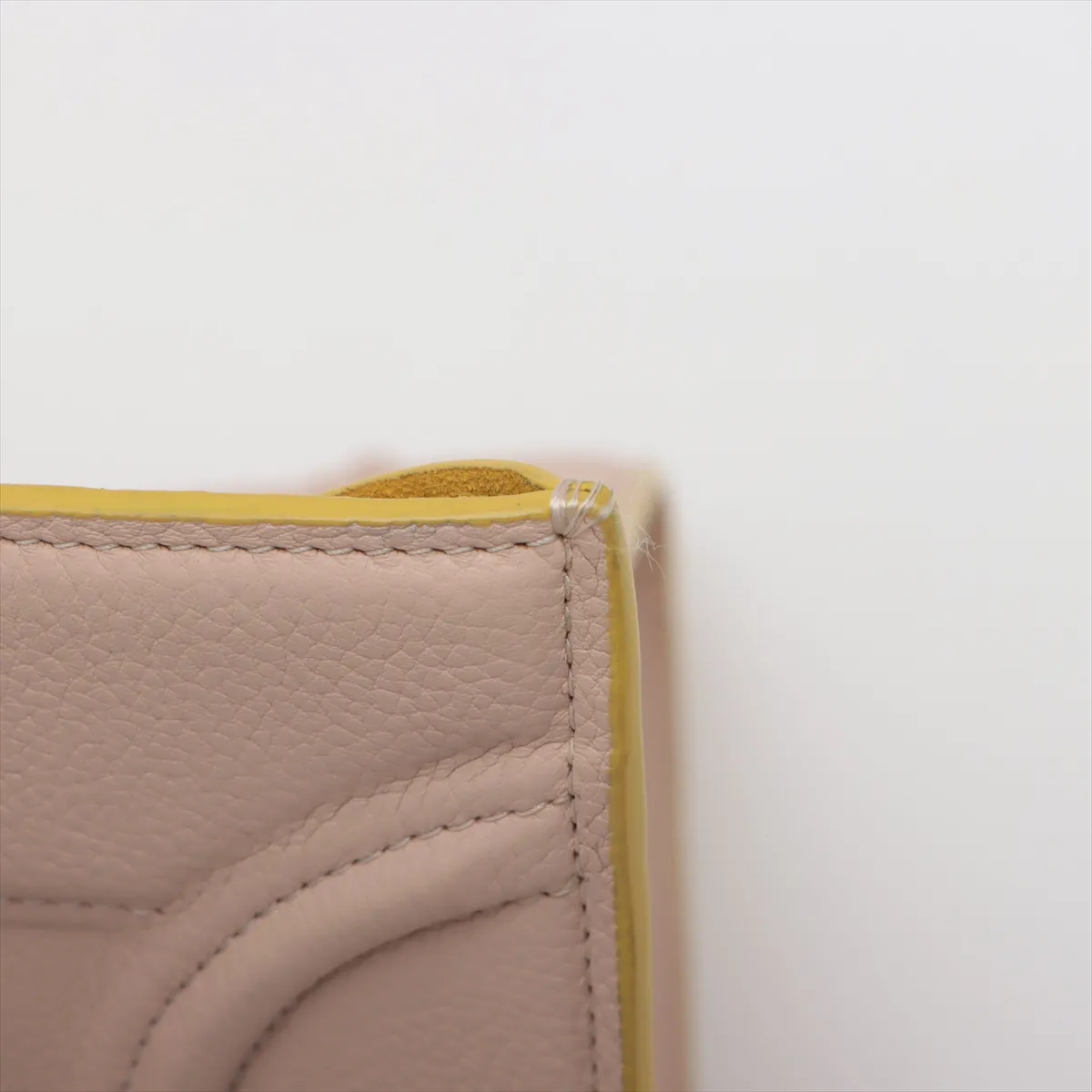 Luggage Phantom Leather Handbag Beige x Yellow — view 12