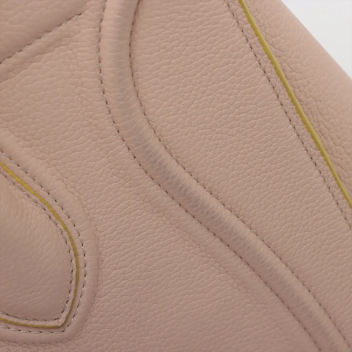 Luggage Phantom Leather Handbag Beige x Yellow — view 13