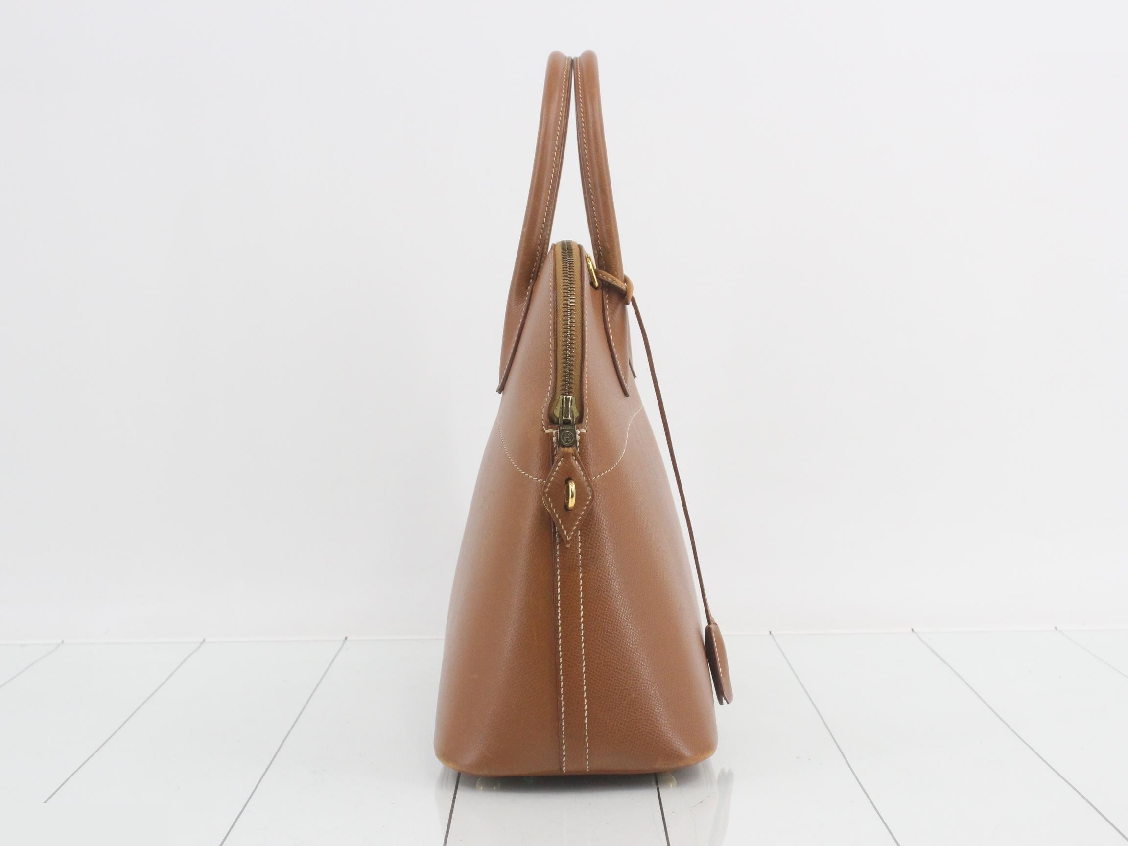Bolide Y stamped leather handbag — view 5