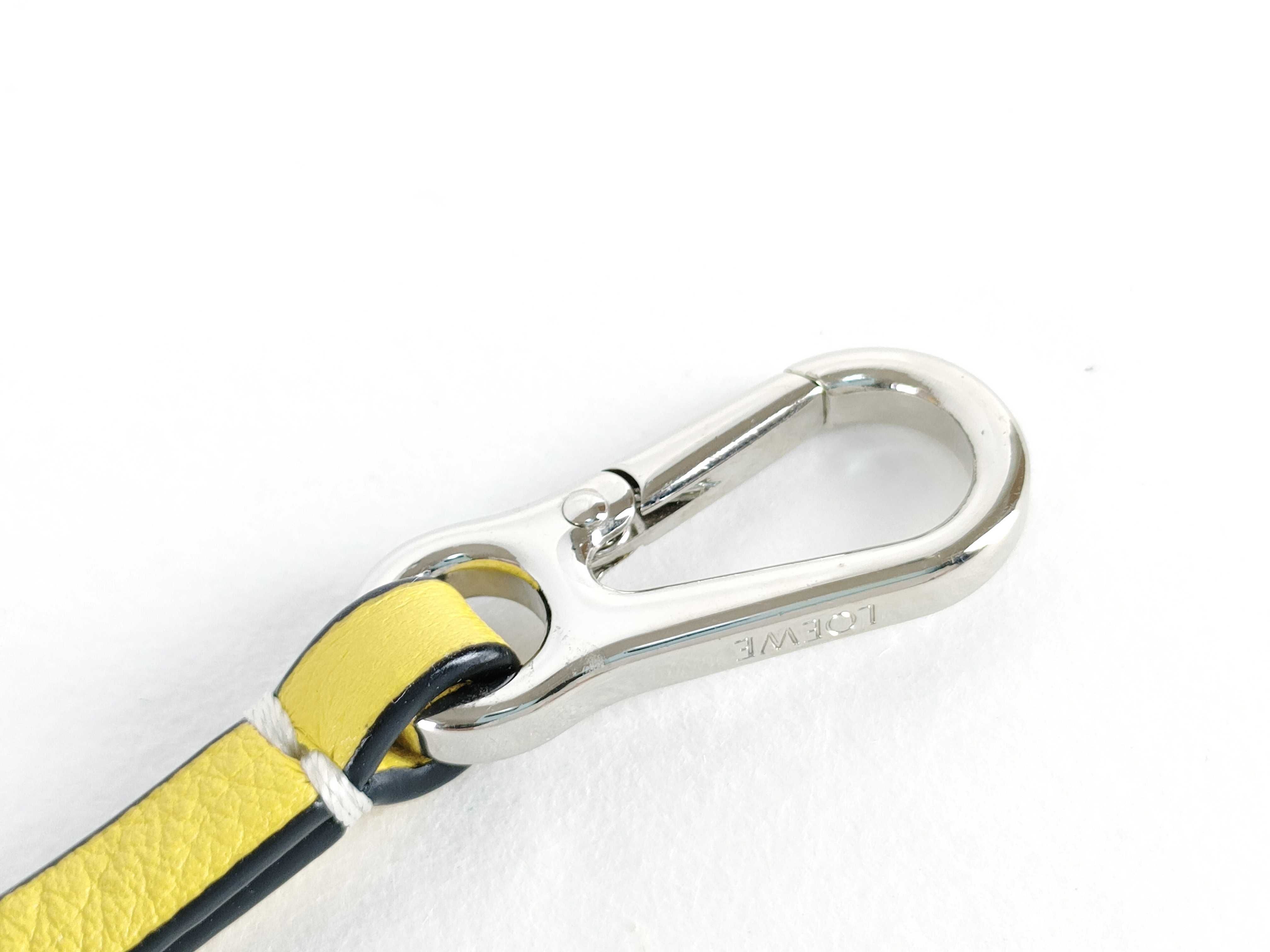 Lily Keychain, Leather, Yellow, Key Case — view 3
