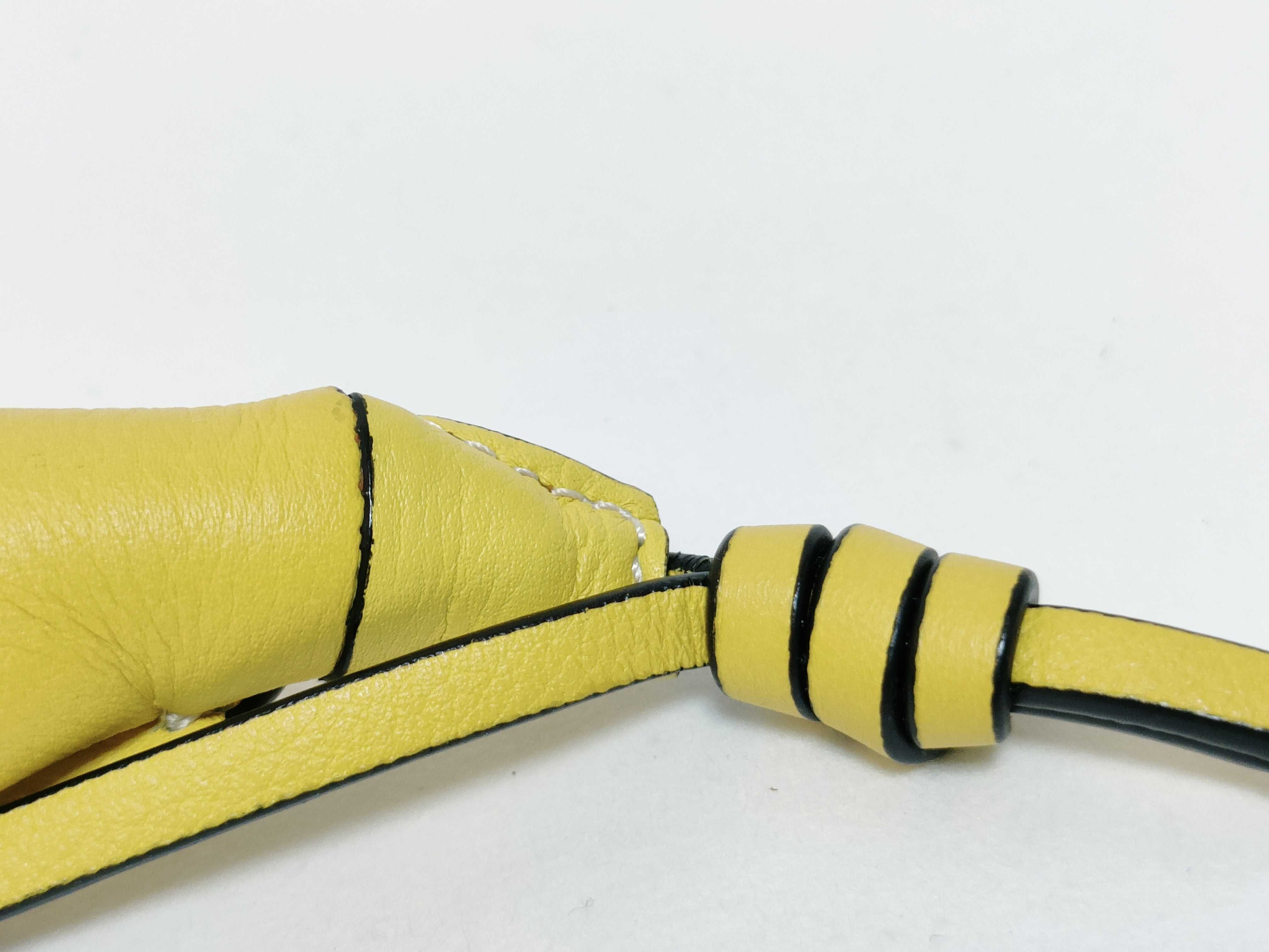 Lily Keychain, Leather, Yellow, Key Case — view 9