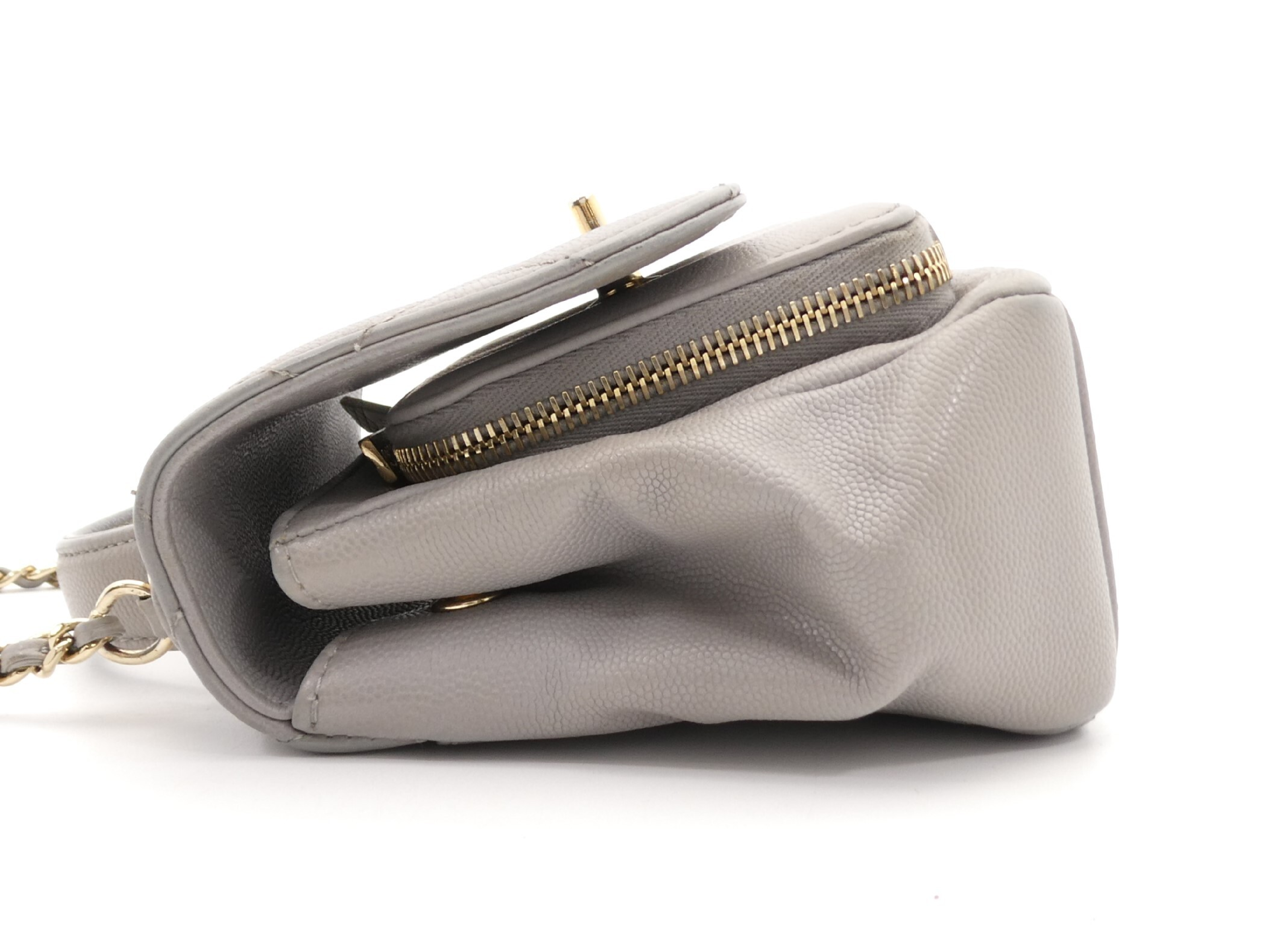 Matelassé Caviar Skin Coco Mark Turnlock Chain 2-Way Handbag — view 3