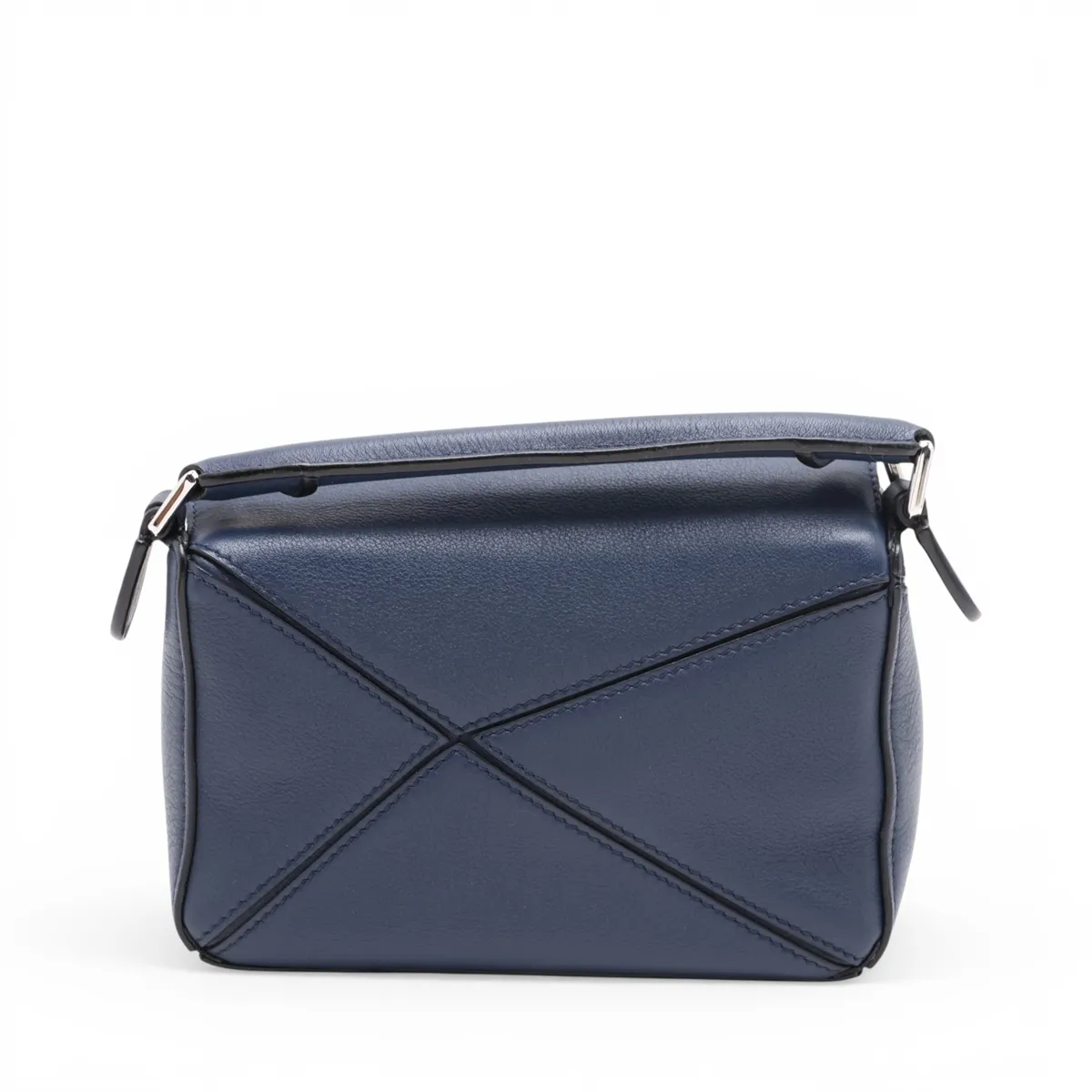 Mini Puzzle Bag Leather 2-Way Handbag Navy — view 2