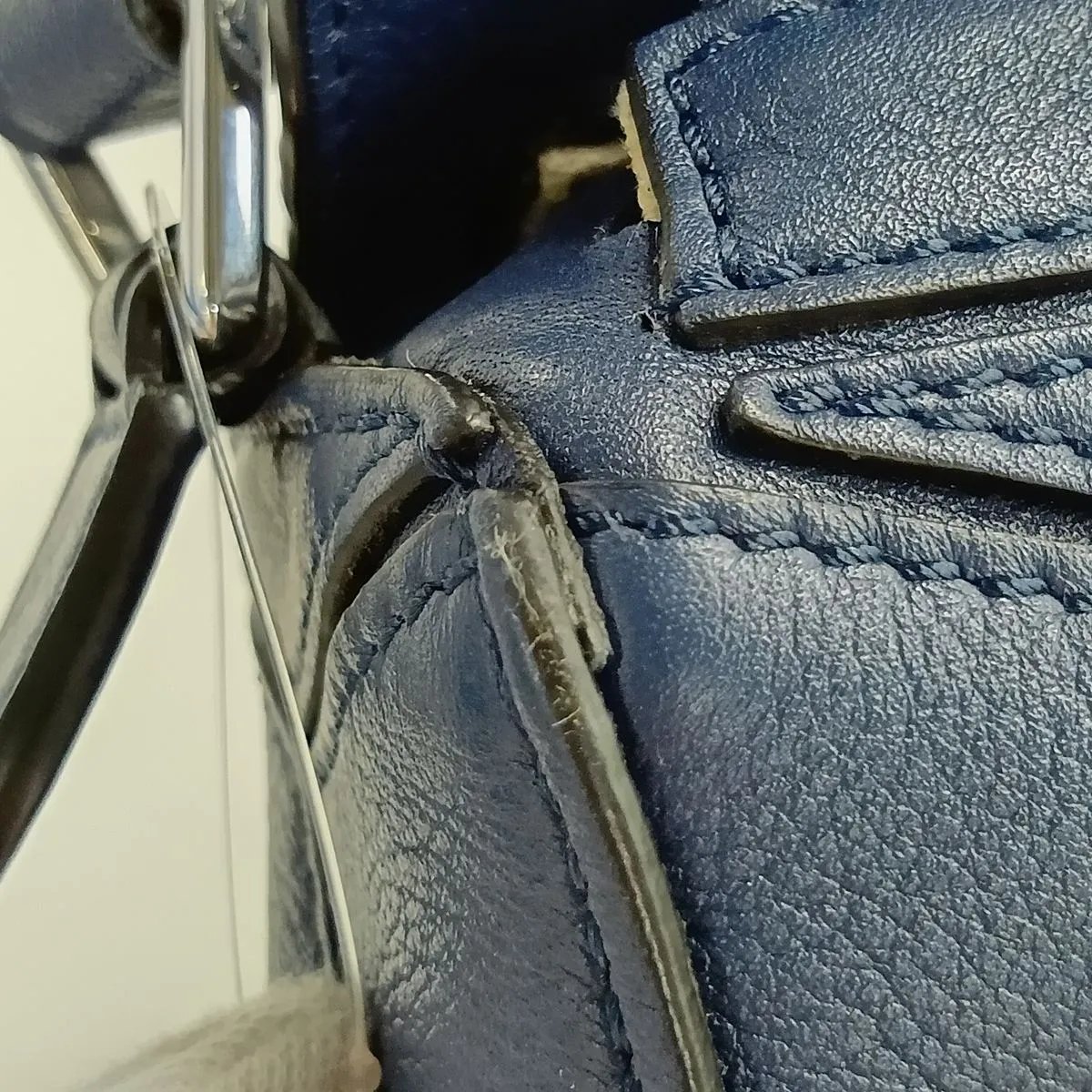 Mini Puzzle Bag Leather 2-Way Handbag Navy — view 12