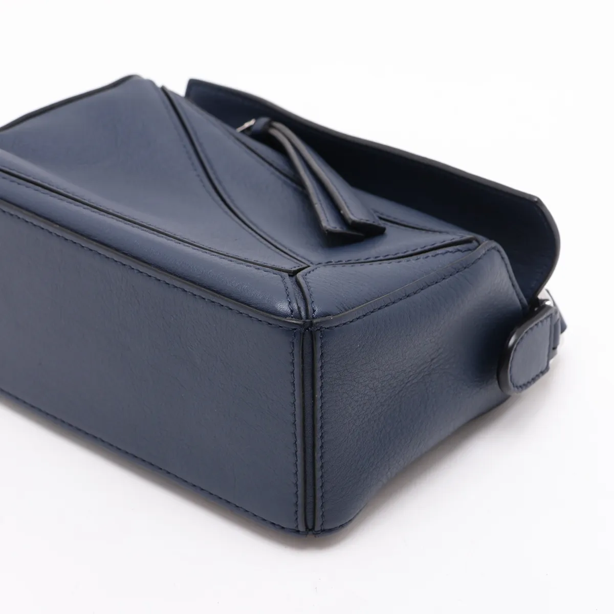 Mini Puzzle Bag Leather 2-Way Handbag Navy — view 3