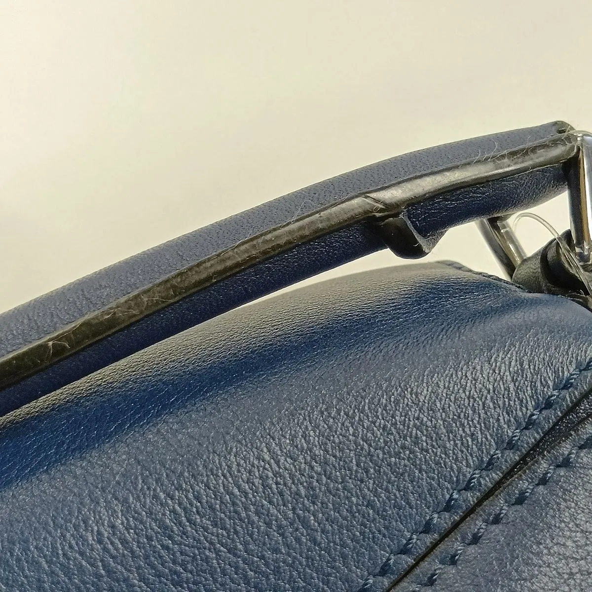 Mini Puzzle Bag Leather 2-Way Handbag Navy — view 10