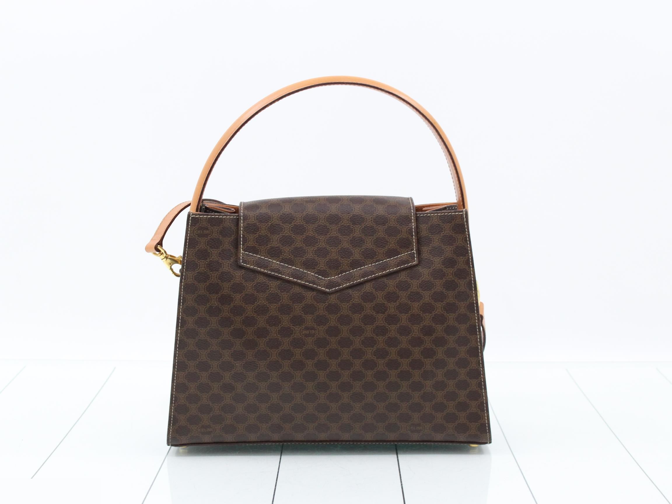 PVC x Leather Macadam 2-Way Handbag, Brown, Gold Hardware — view 2