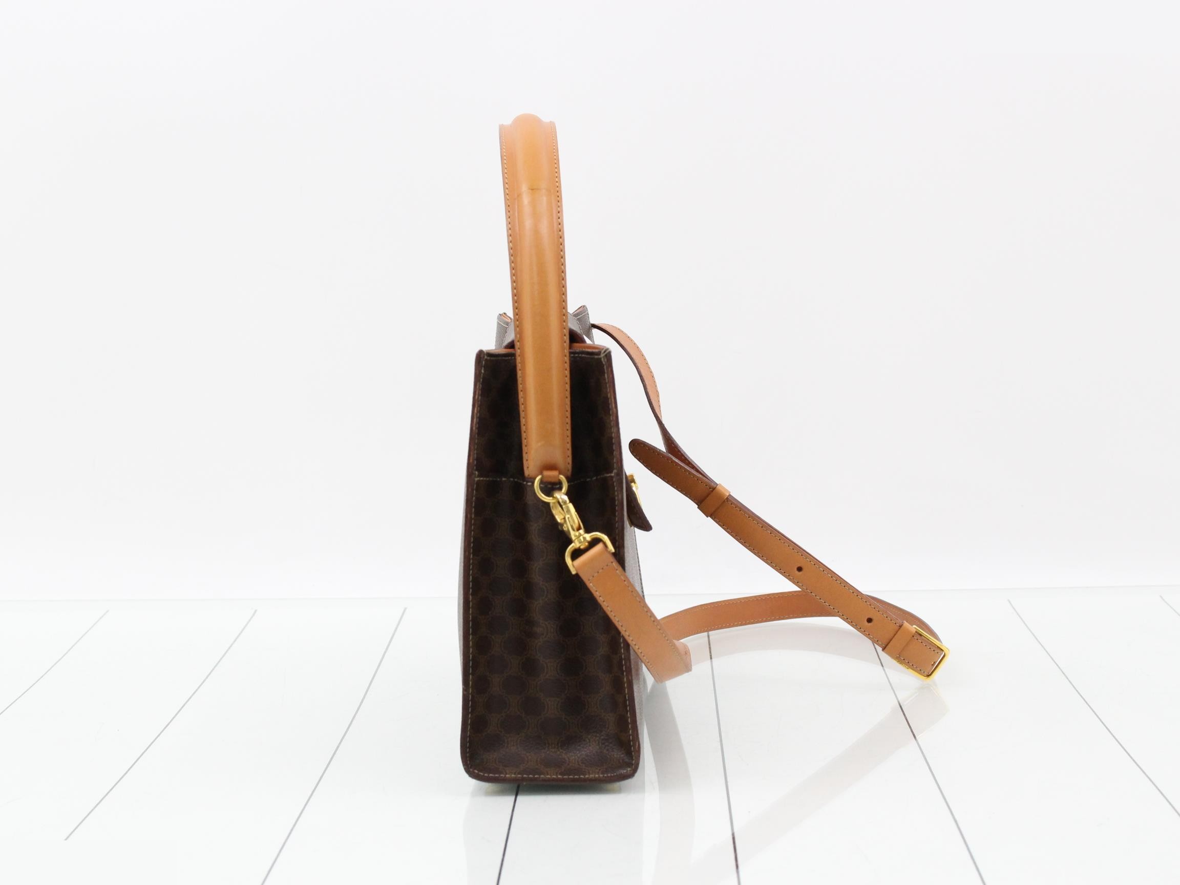 PVC x Leather Macadam 2-Way Handbag, Brown, Gold Hardware — view 4