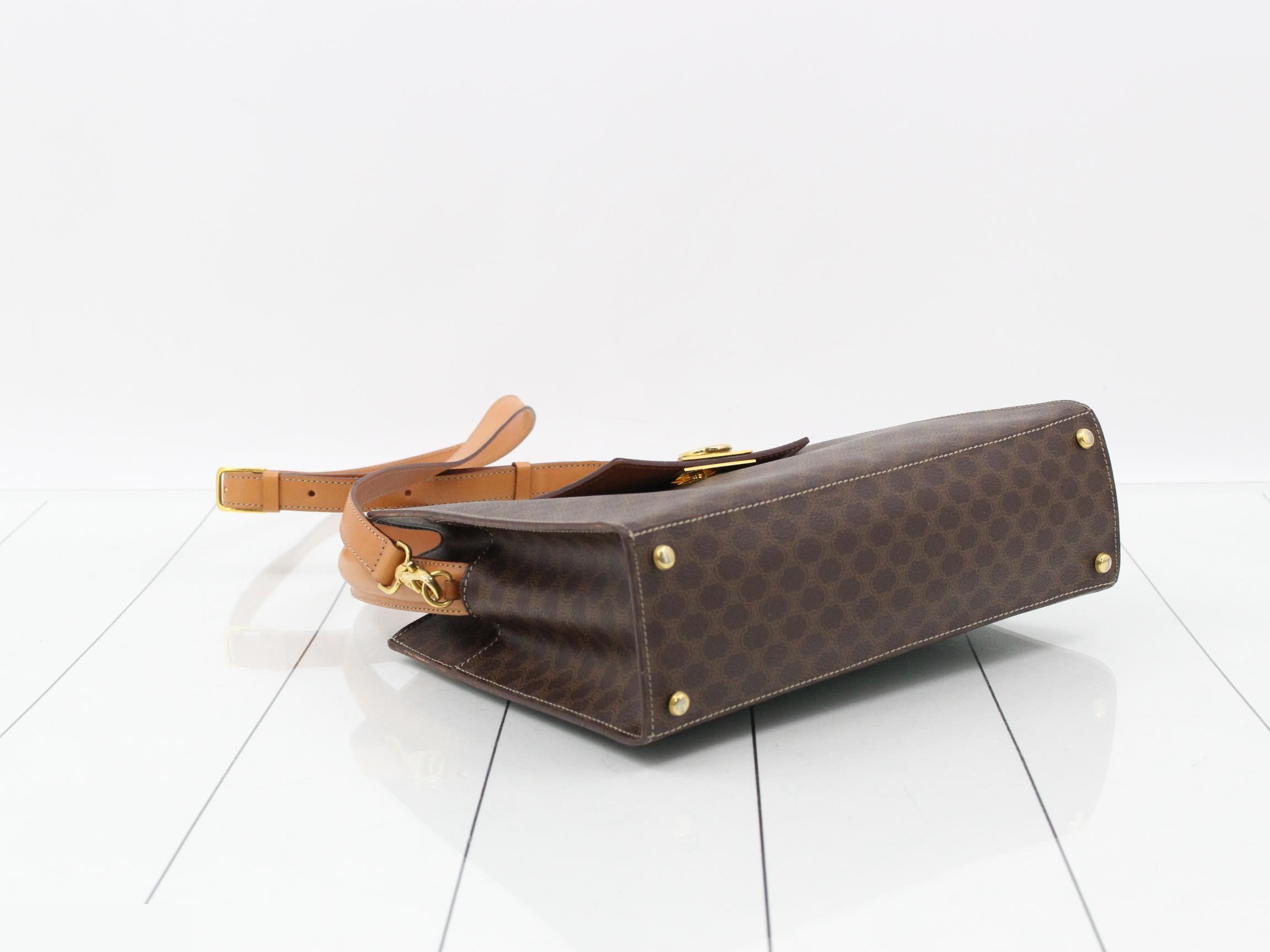 PVC x Leather Macadam 2-Way Handbag, Brown, Gold Hardware — view 5