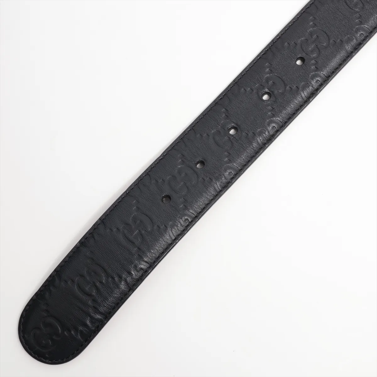 370543 Guccisima Belt 70 GP x Leather Black x Gold — view 3
