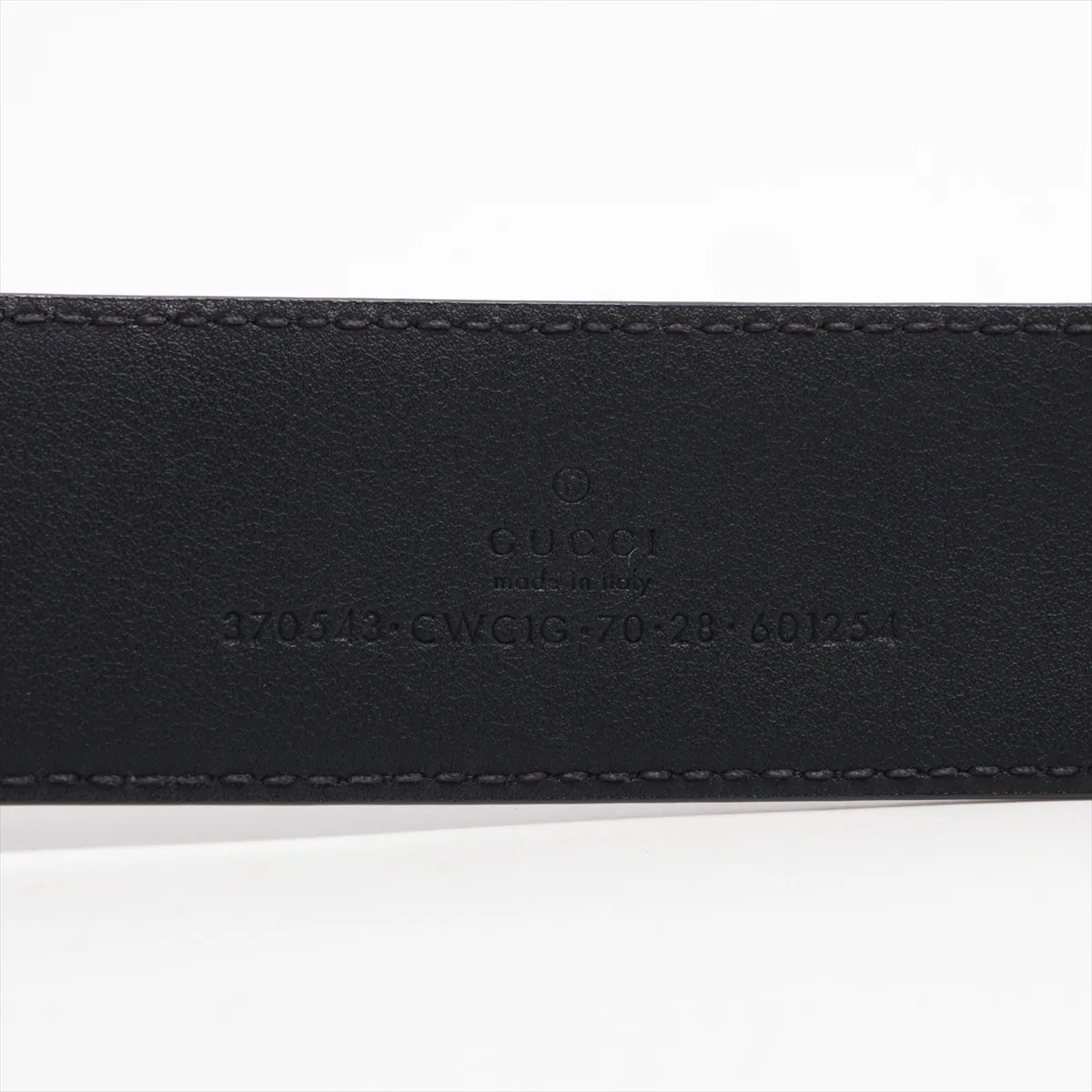370543 Guccisima Belt 70 GP x Leather Black x Gold — view 5