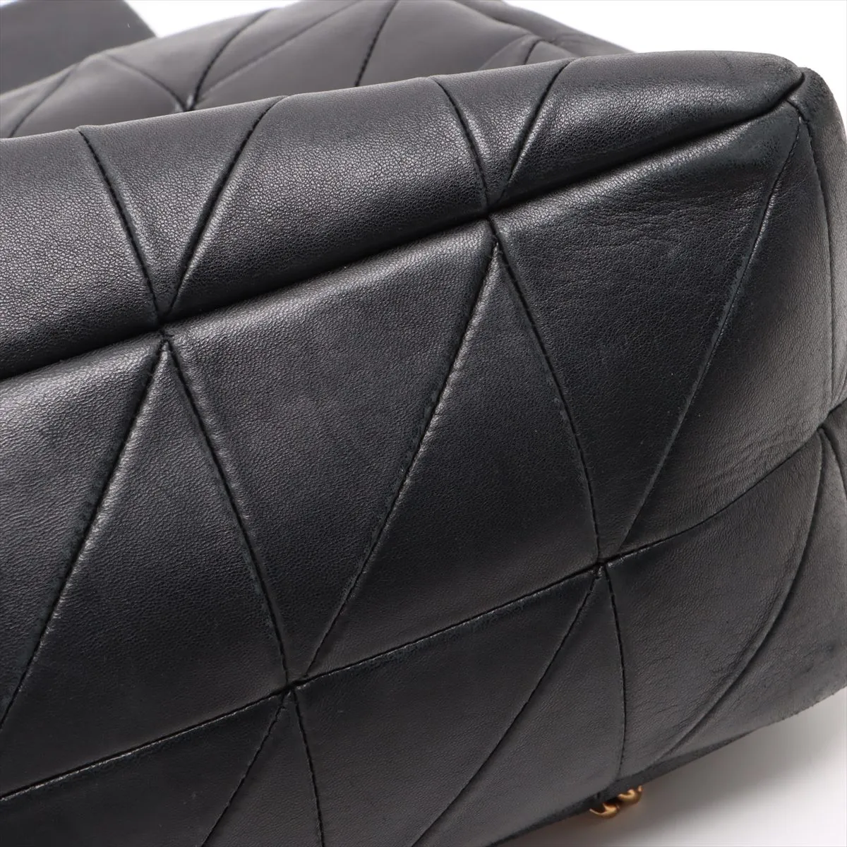 Jamie Leather Chain Shoulder Bag Black 768526 — view 11