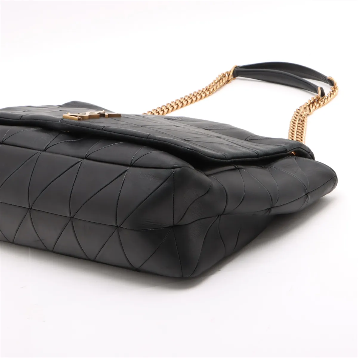 Jamie Leather Chain Shoulder Bag Black 768526 — view 3