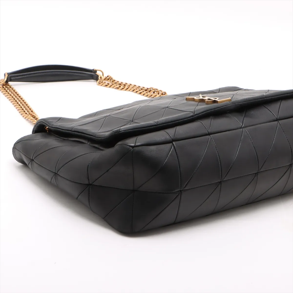 Jamie Leather Chain Shoulder Bag Black 768526 — view 4