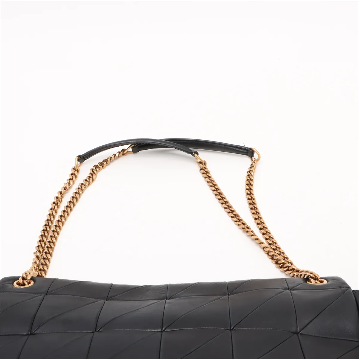 Jamie Leather Chain Shoulder Bag Black 768526 — view 6