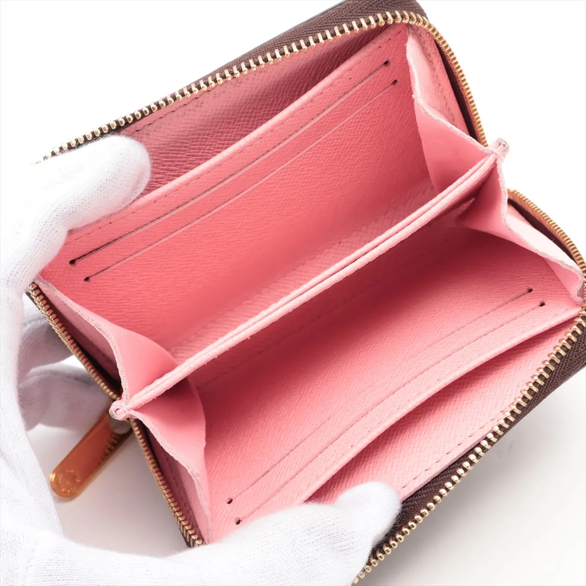 Vivienne Zippy Coin Purse M69755 TH3260 Brown x Pink Coin Case — view 3