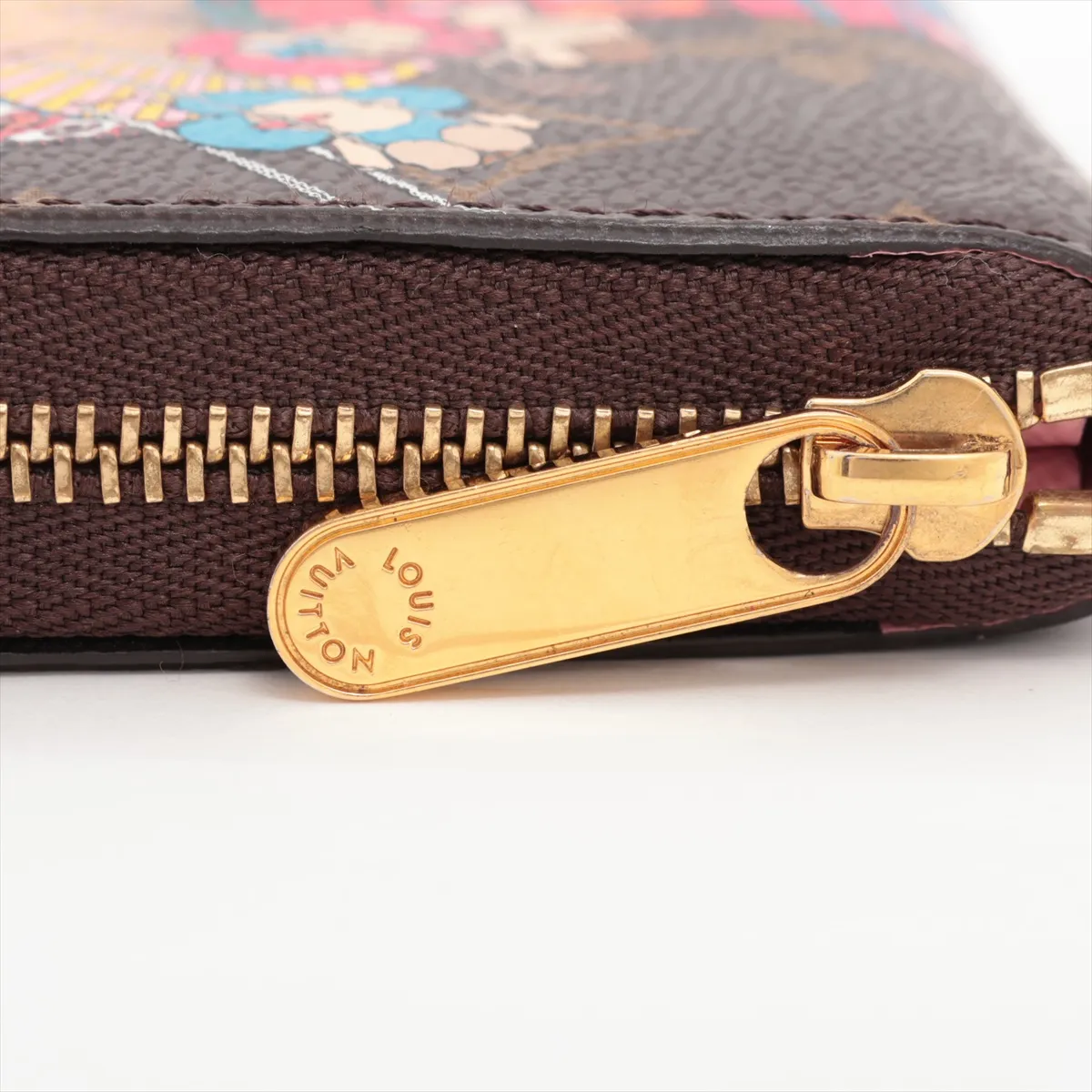 Vivienne Zippy Coin Purse M69755 TH3260 Brown x Pink Coin Case — view 9