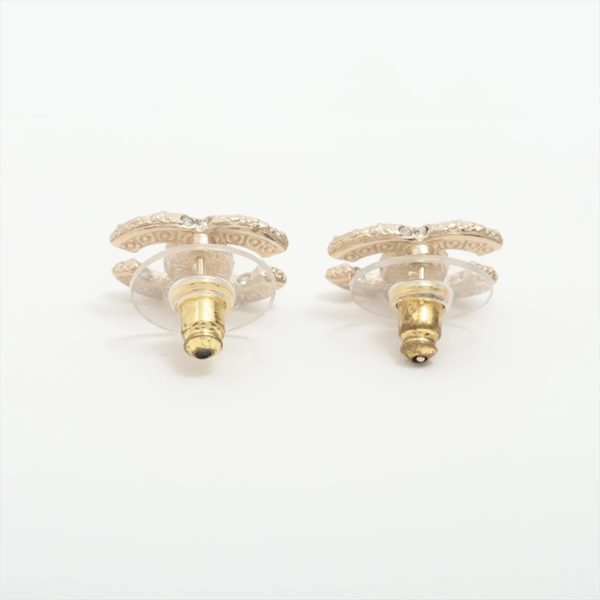 Coco Mark A22V Earrings (Pair) GP x Rhinestone x Faux Pearl Gold - — view 2